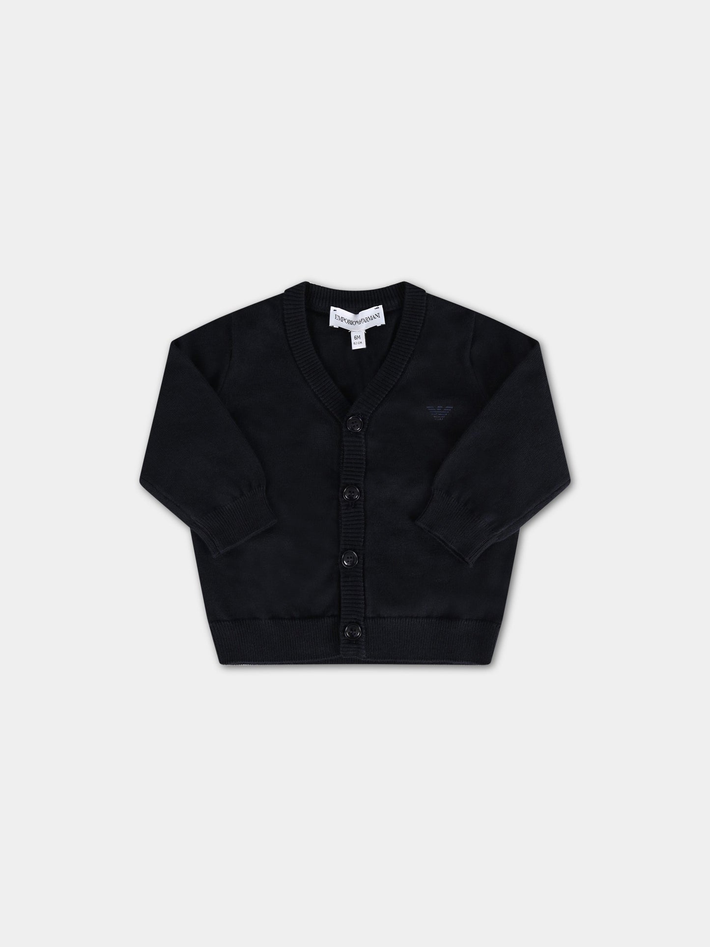 Cardigan blu per neonato,Armani Junior,8NHM90 4M16Z 0920