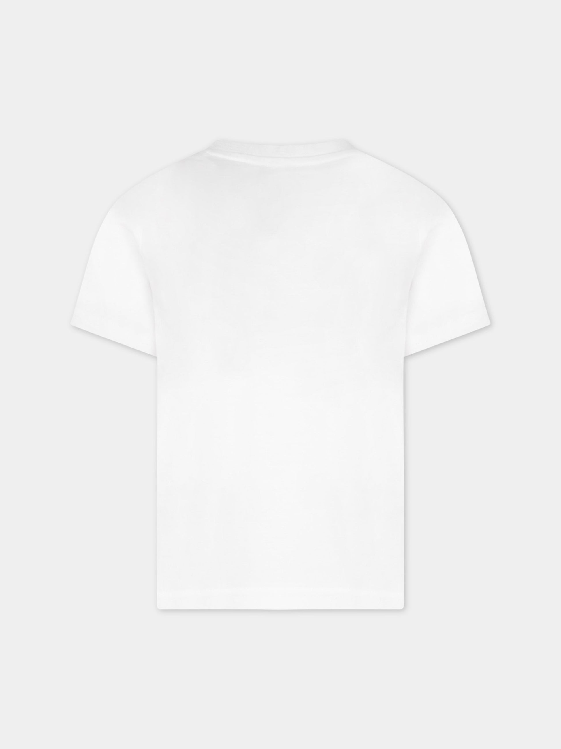 T-shirt bianca per bambino con logo,Hugo Boss,J25P13 10B