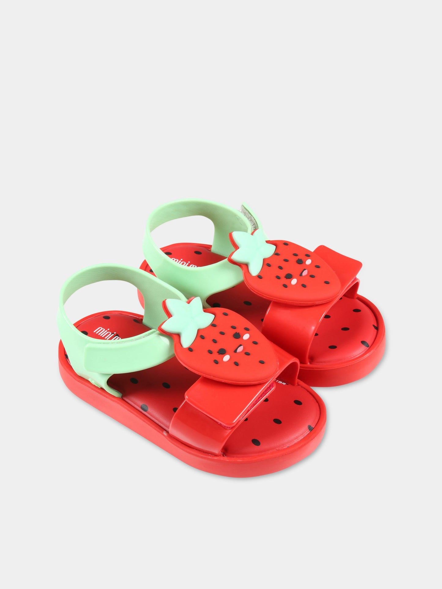 Sandali rossi per bambini con fragola,Mini Melissa,33239-51339-06411