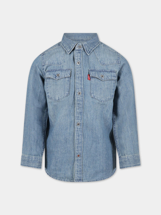 Camicia denim per bambino con logo,Levi's Kids,LK8E6866 M28