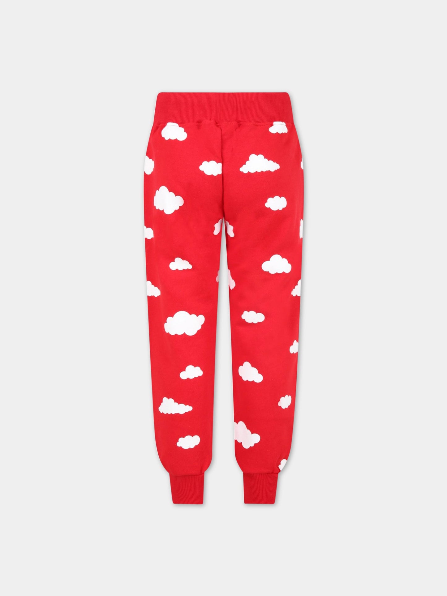 Pantalone rosso per bambini con nuvole,Rainbow Clouds,029517 040