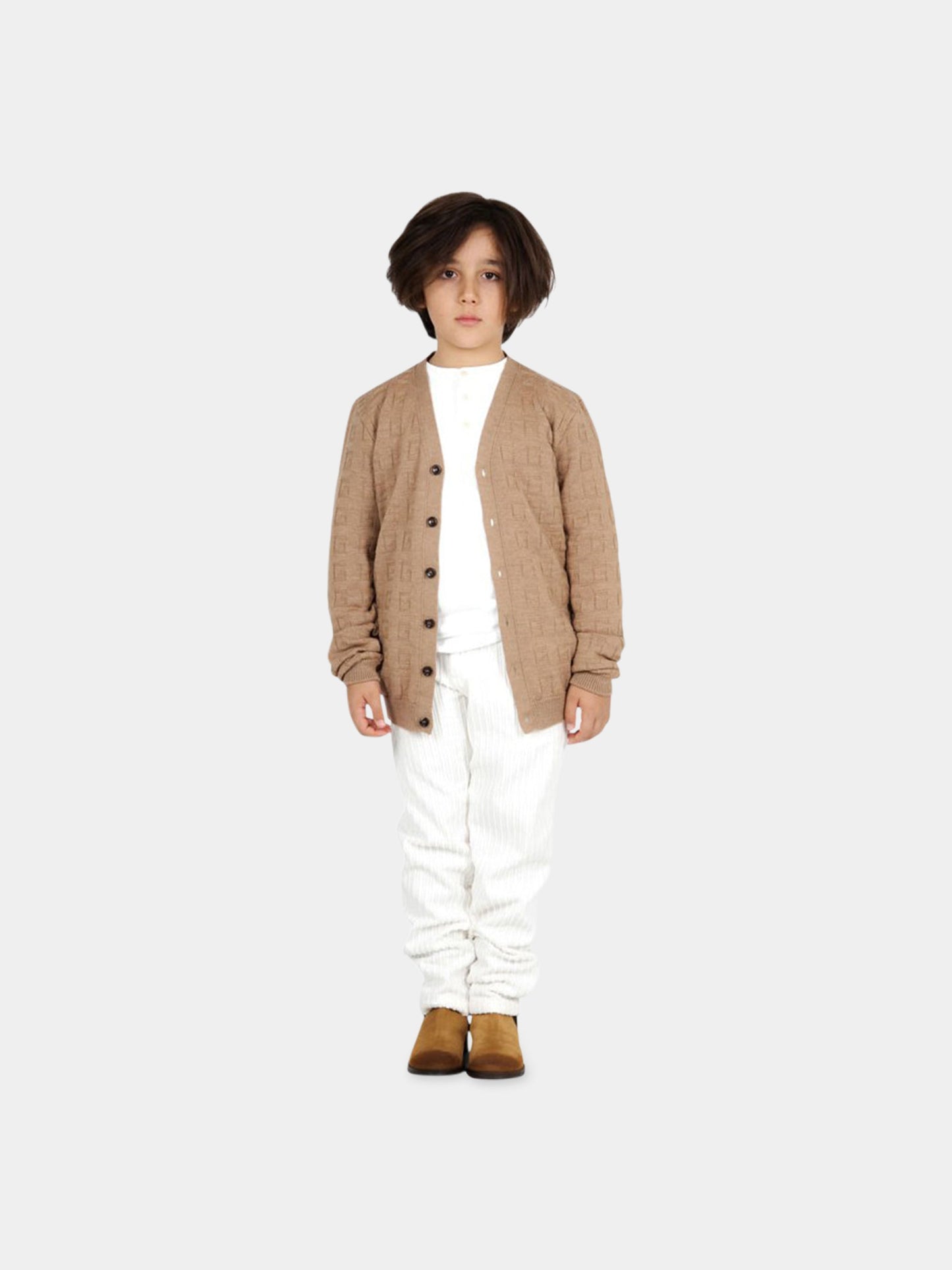 Pantalone avorio per bambino,Fay Kids,5P6210 V0018 101