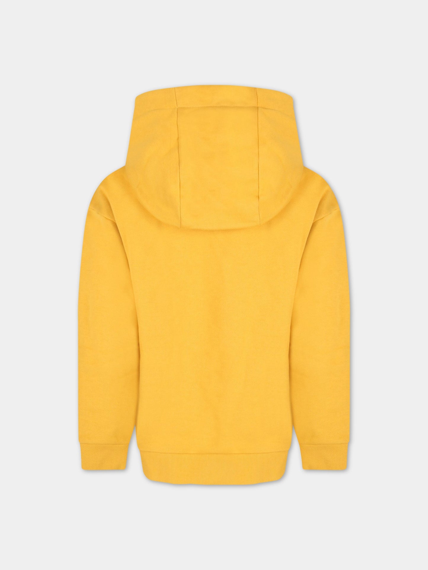 Felpa gialla per bambini con logo,Fendi Kids,JMH148 AG3W F0LWV