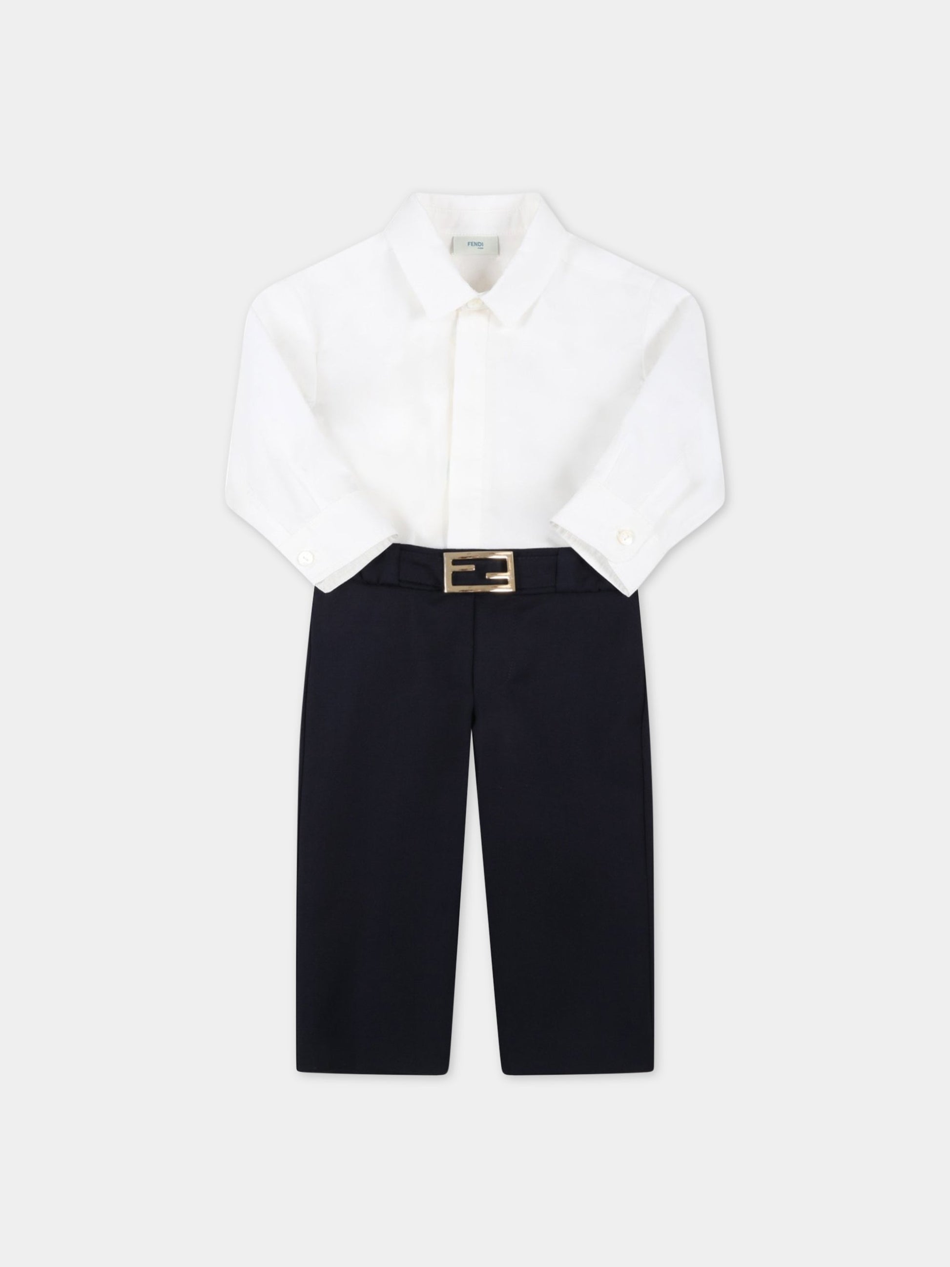 Completo multicolor per neonato con logo,Fendi Kids,BML125 A8DQ F0QB0