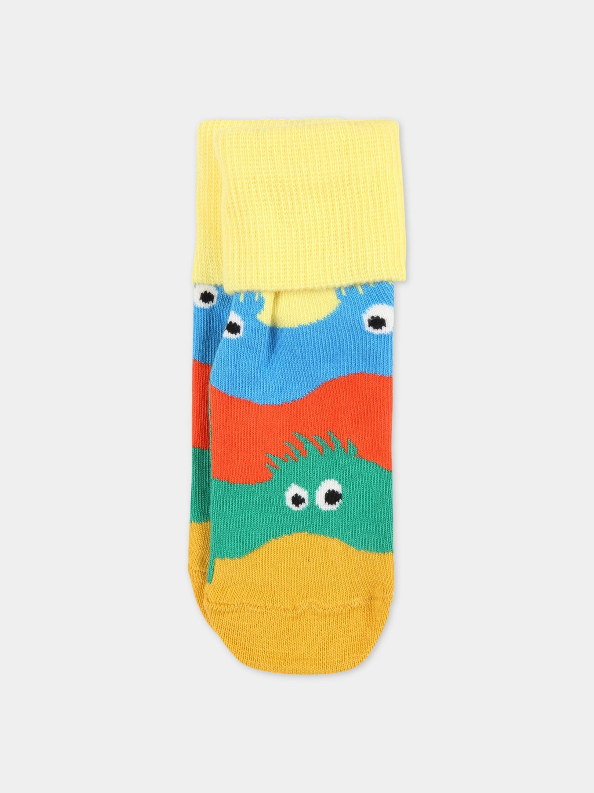 Set multicolor per neonato con mostri,Happy Socks,87421KS000066 KMON19 0200