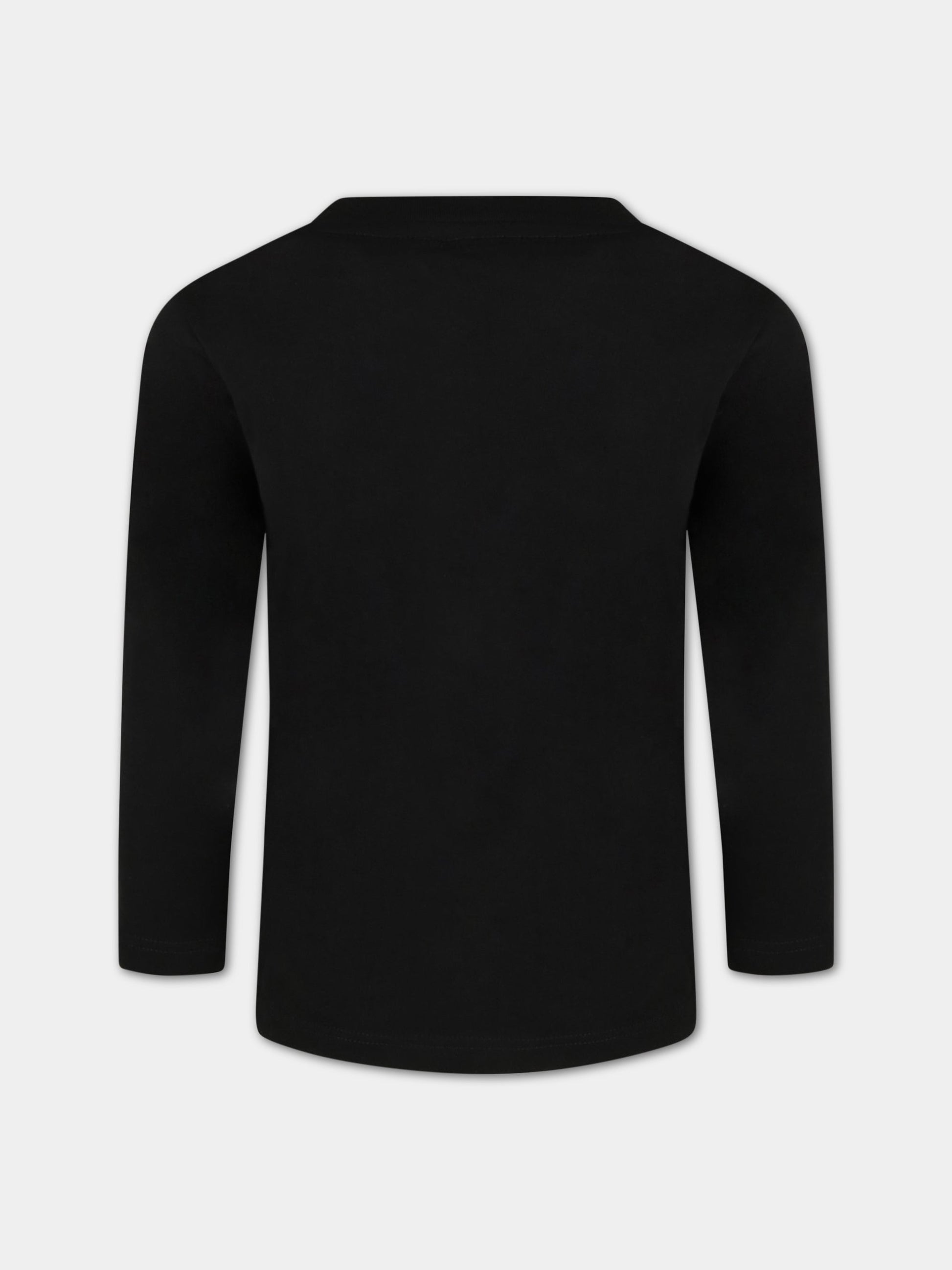 T-shirt nera per bambino con iconico coccodrillo,Lacoste,ABTJ2093 031