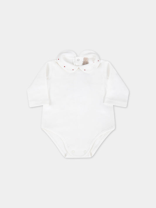 Body bianco per neonati con pois,La Stupenderia,TBBD07K42