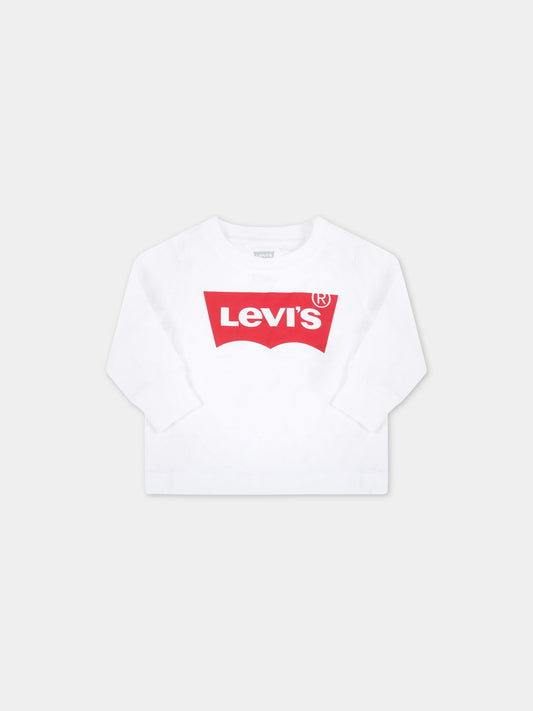 T-shirt bianca per neonati con logo,Levi's Kids,21WMLK6E8646 001