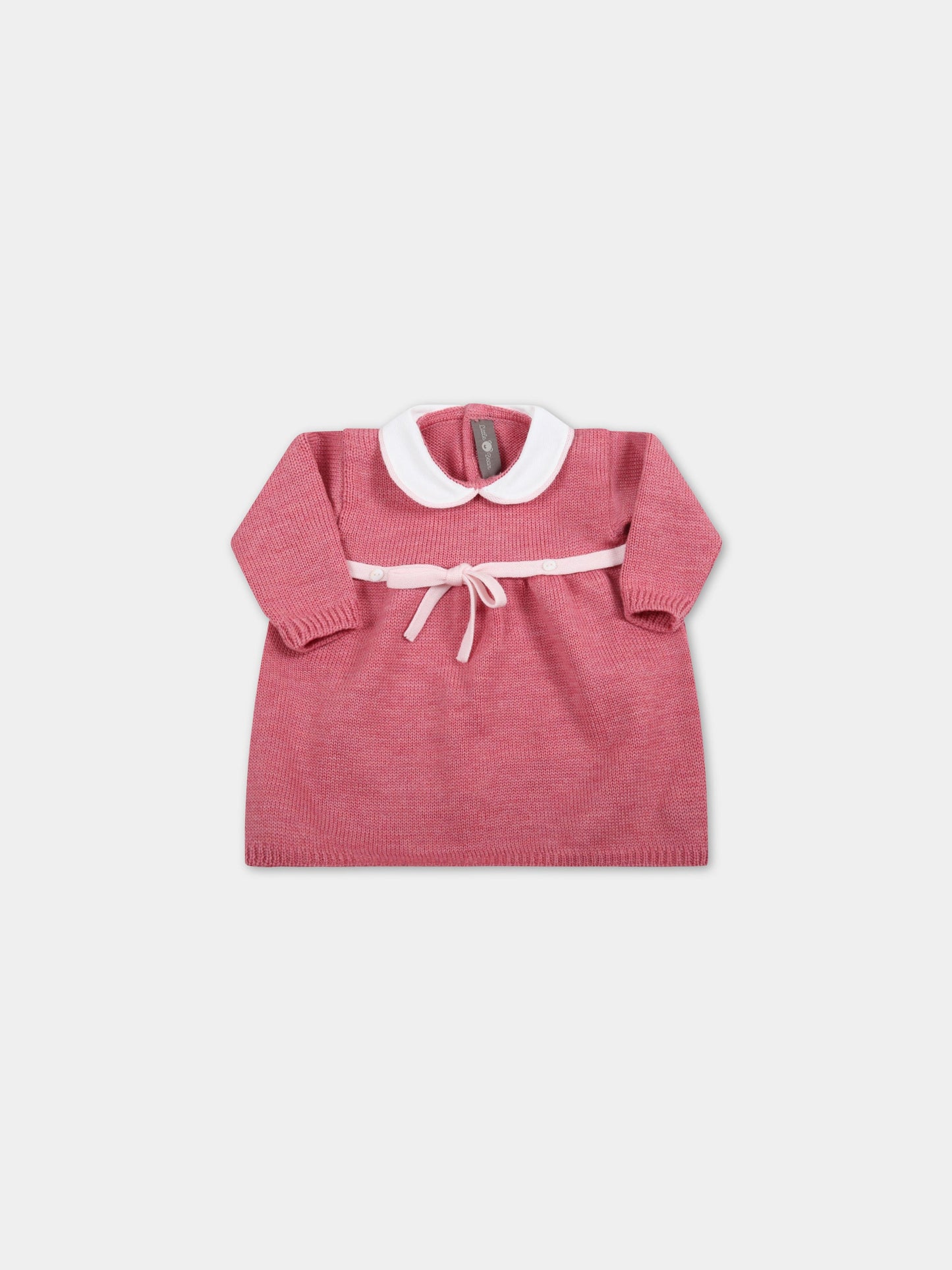 Vestito rosa per neonata con fiocco,Little Bear,3024 FRAGOLA/CIPRIA