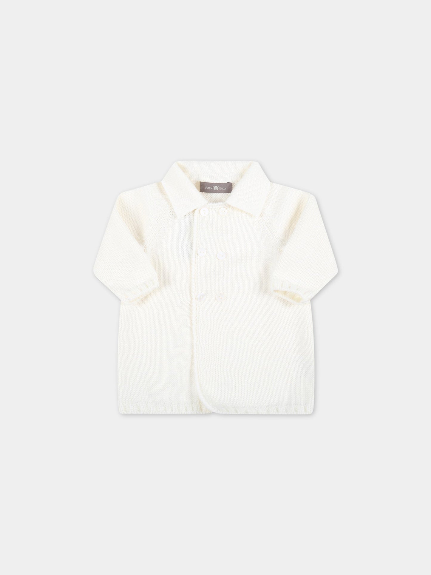 Cardigan avorio per neonati,Little Bear,3026 LATTE