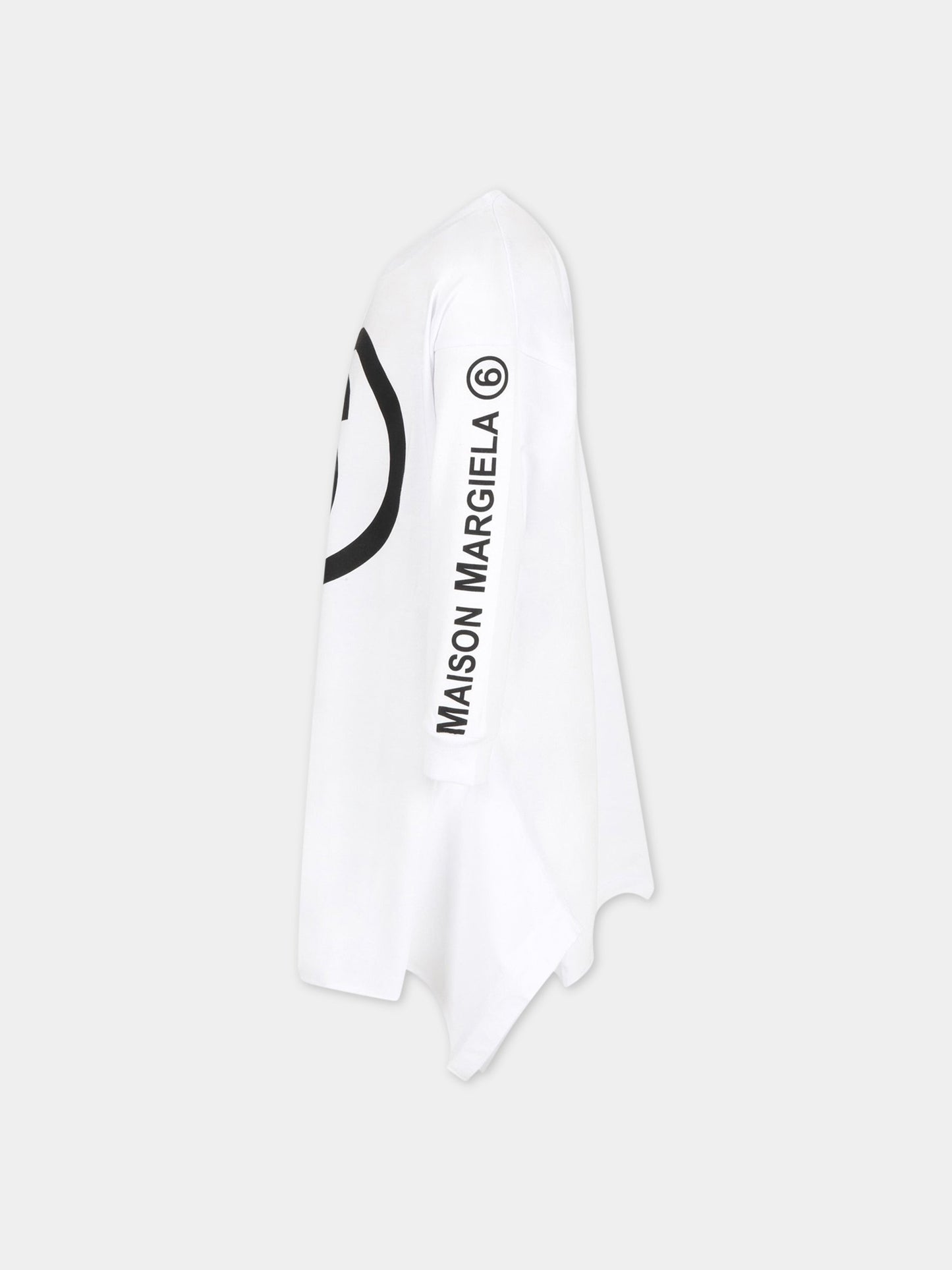 Vestito bianco per bambina con doppio logo,Mm6 Maison Margiela,M60029 MM009 M6100