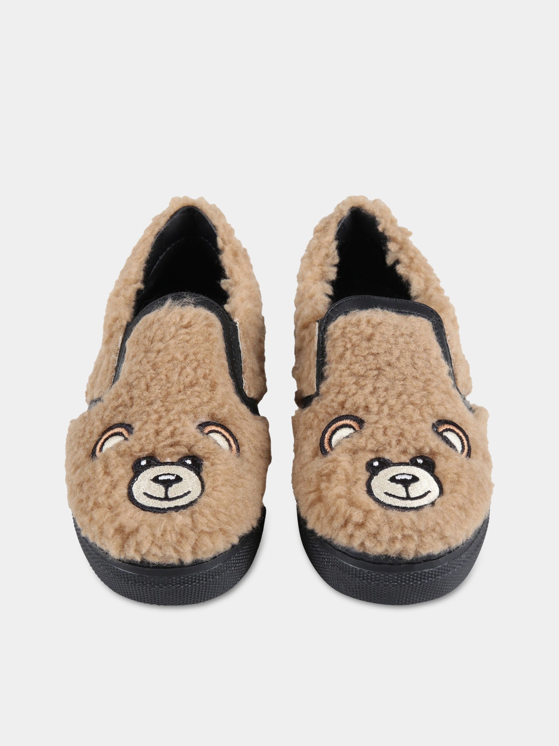 Slip on multicolor per bambini,Moschino Kids,68760 MARRONE