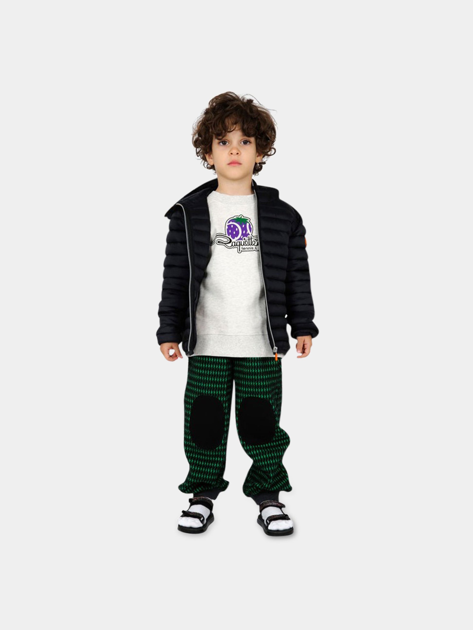 Sandali neri per bambina con logo,Mini Melissa,33382-50481