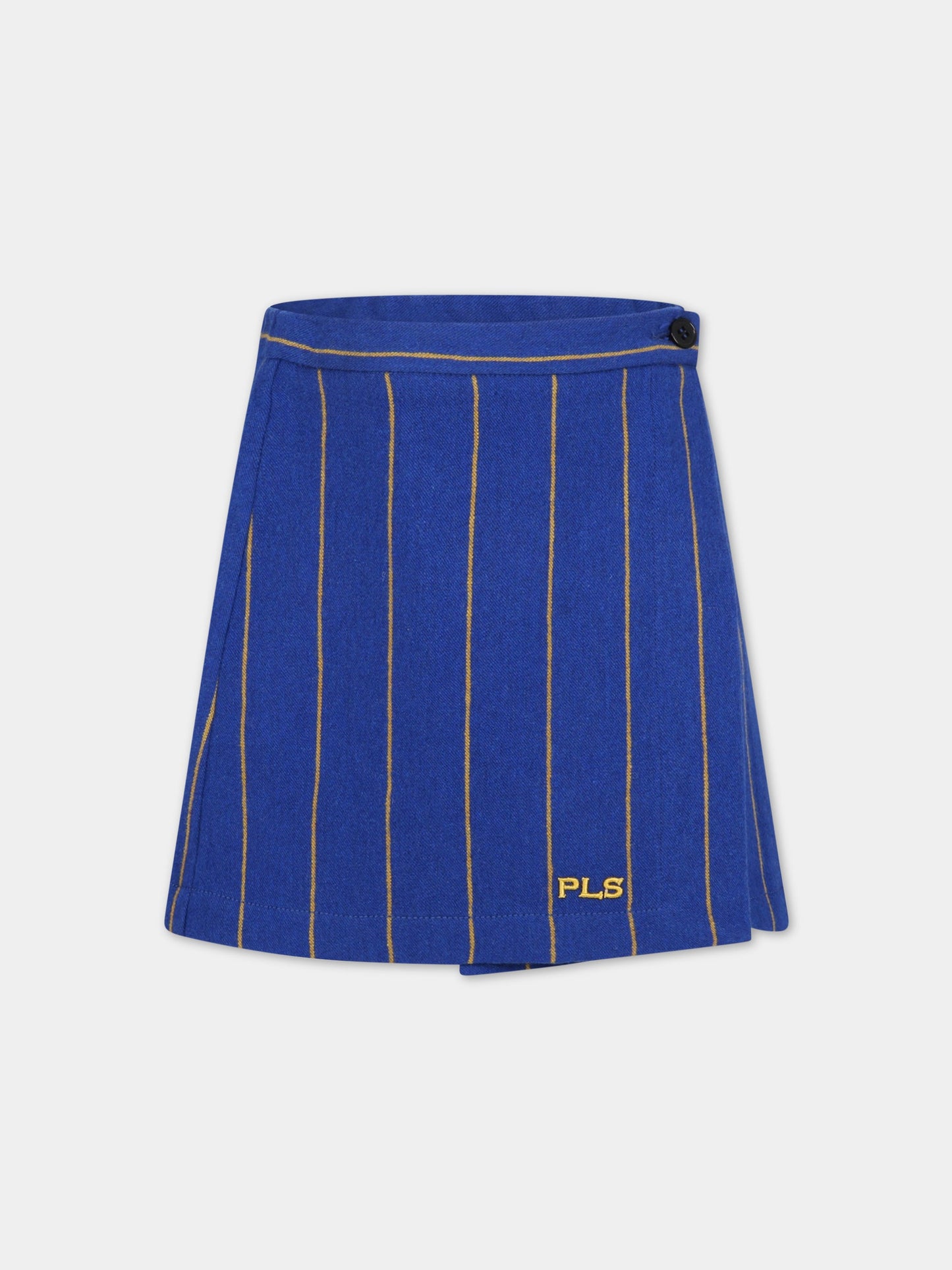 Gonna blu per bambina con logo giallo,Philosophy,PJGO53 ML241 YPUNI2