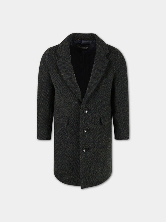 Cappotto verde per bambino con logo,Scotch&soda,163134 0217