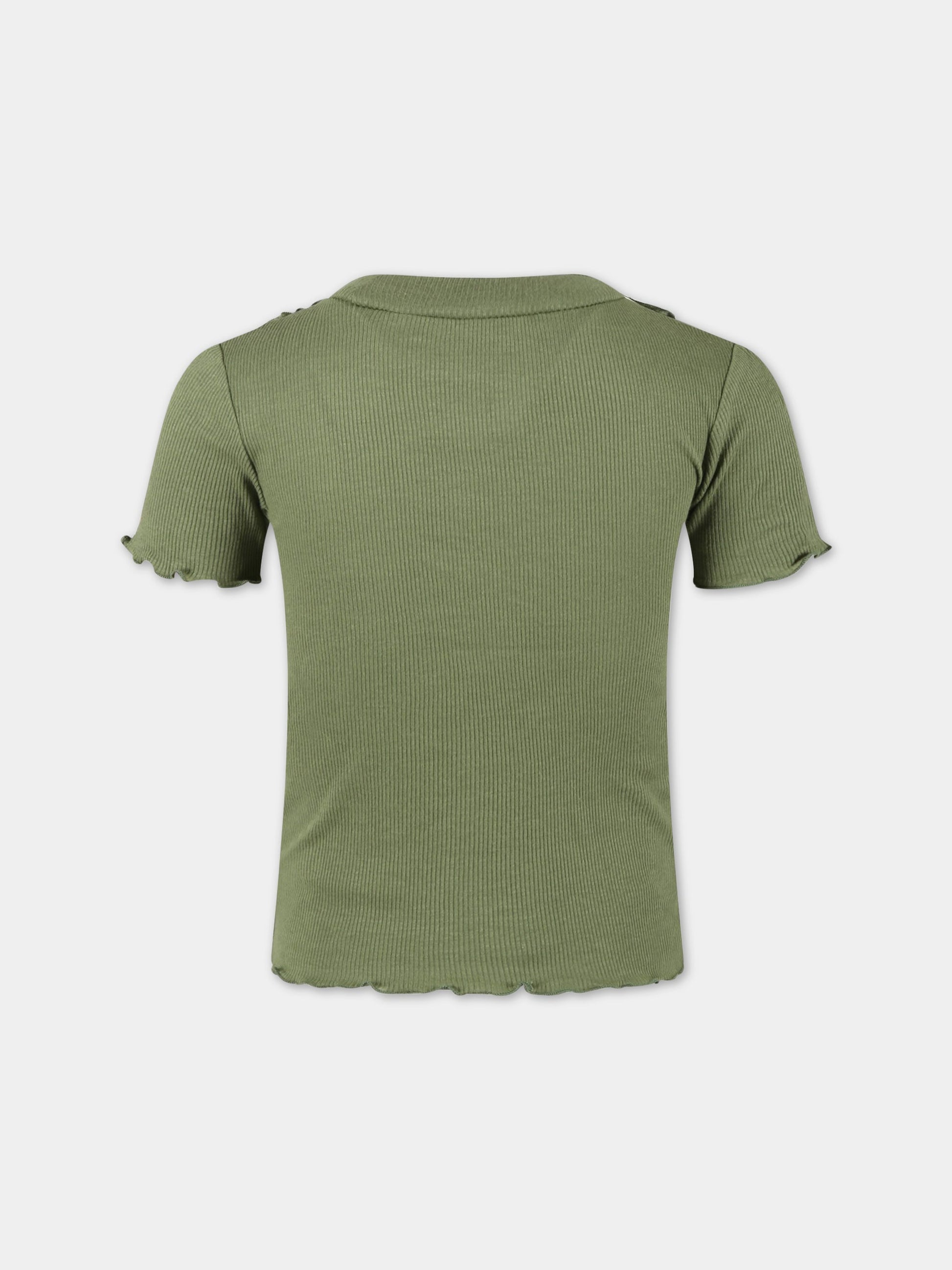 T-shirt verde per bambina,Scotch&soda,162595 0115