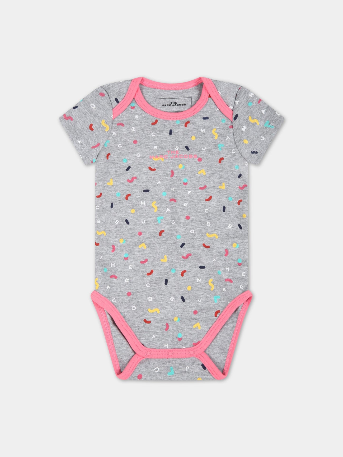 Set multicolor per neonata con logo,Little Marc Jacobs,W98134 GRIGIO