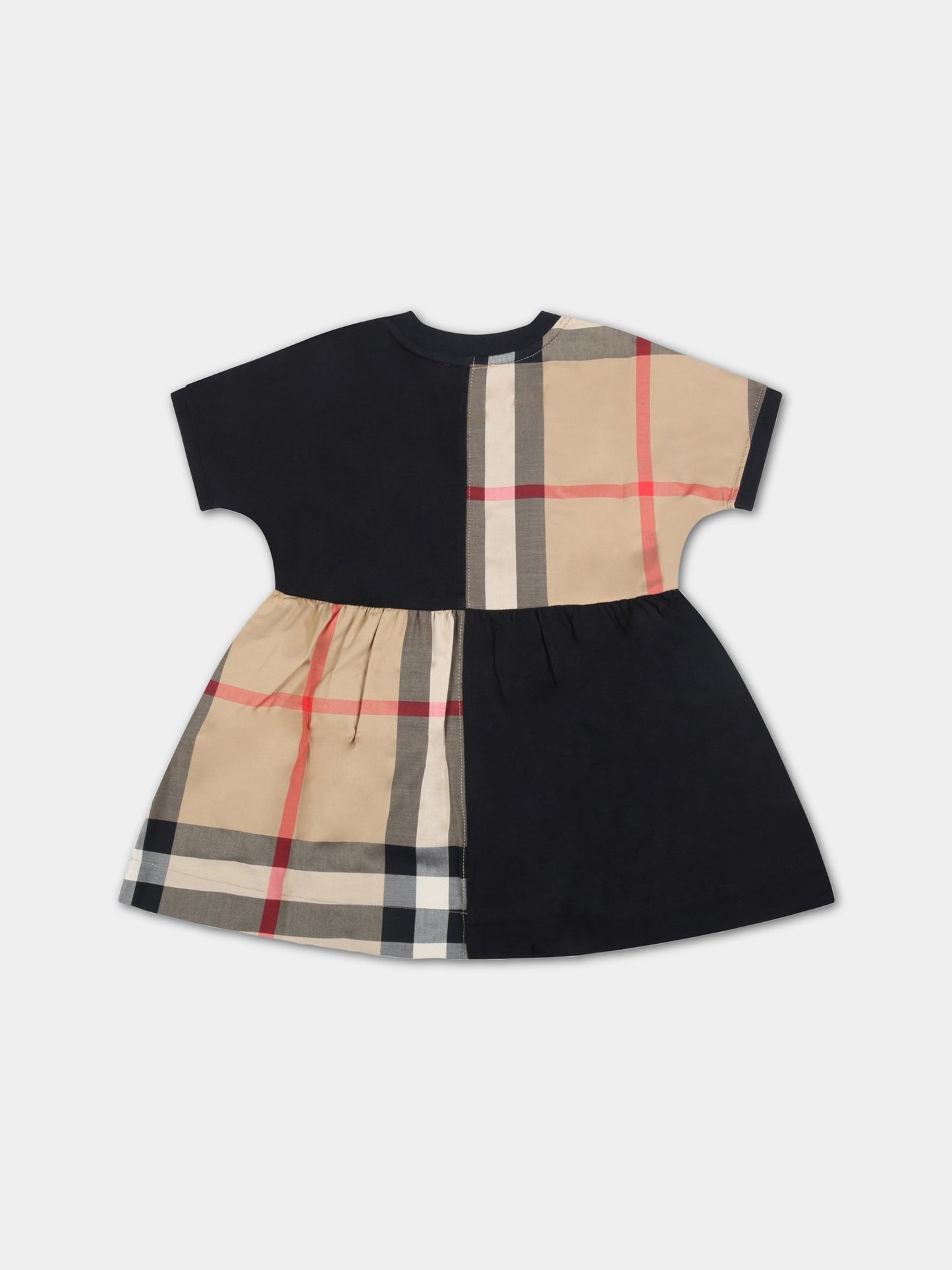 Vestito nero per neonata con logo,Burberry Kids,8048627