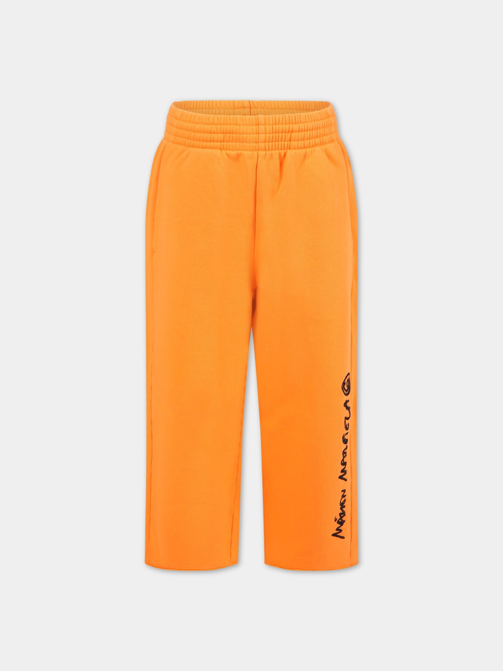 Pantalone arancione per bambina con iconico logo,Mm6 Maison Margiela,M60088 MM006 M6201