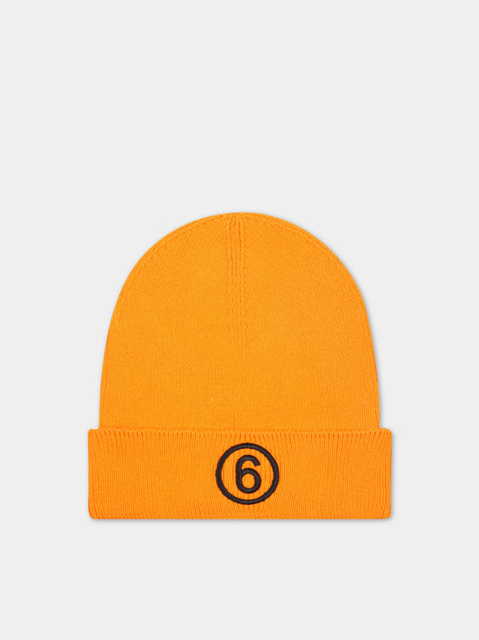 Cappello arancione per bambini con iconico numero,Mm6 Maison Margiela,M60142 MM061 M6201