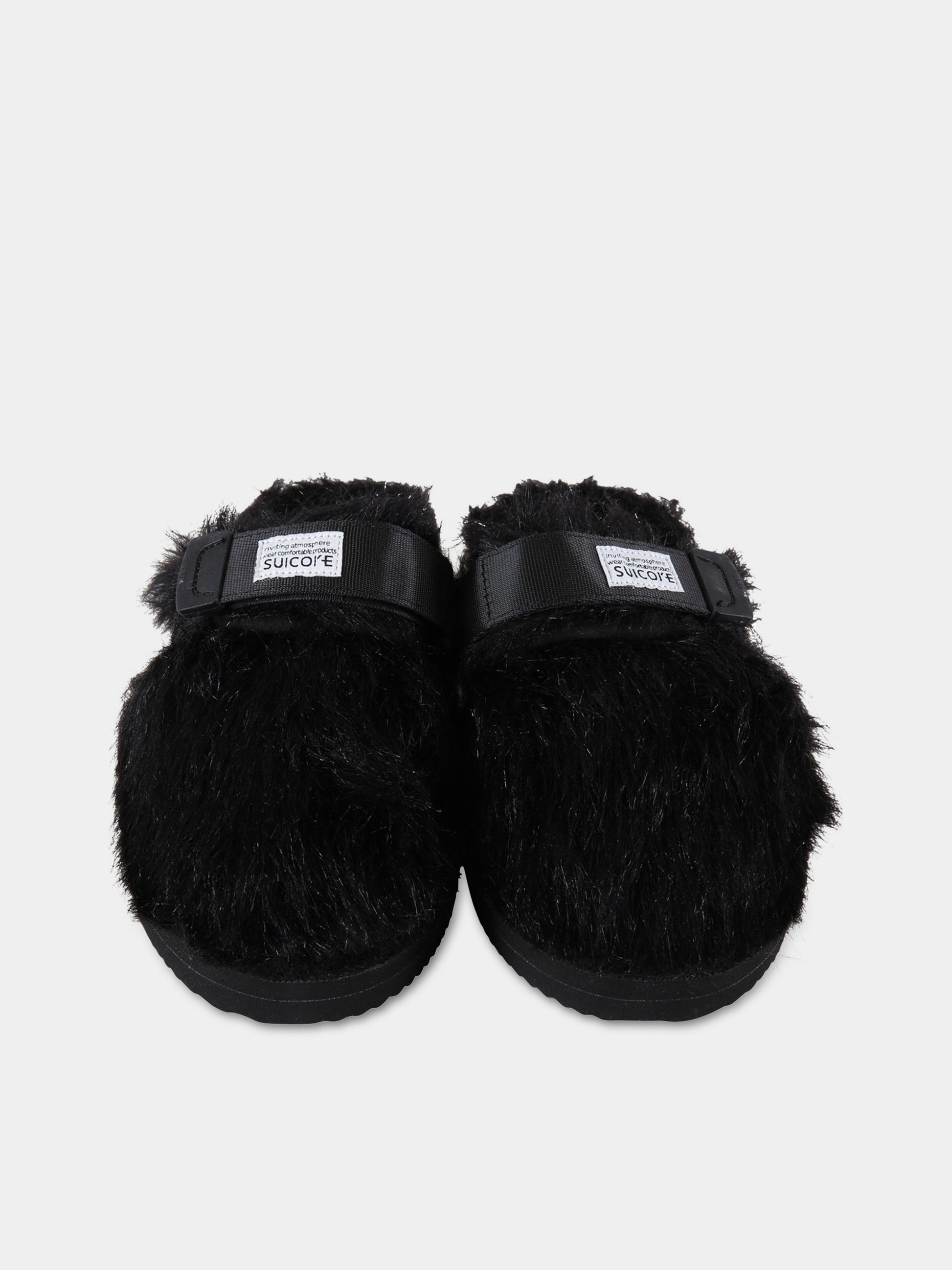 Sandali neri per bambini con logo,Suicoke,OG-072-2EU/ZAVO-2EU