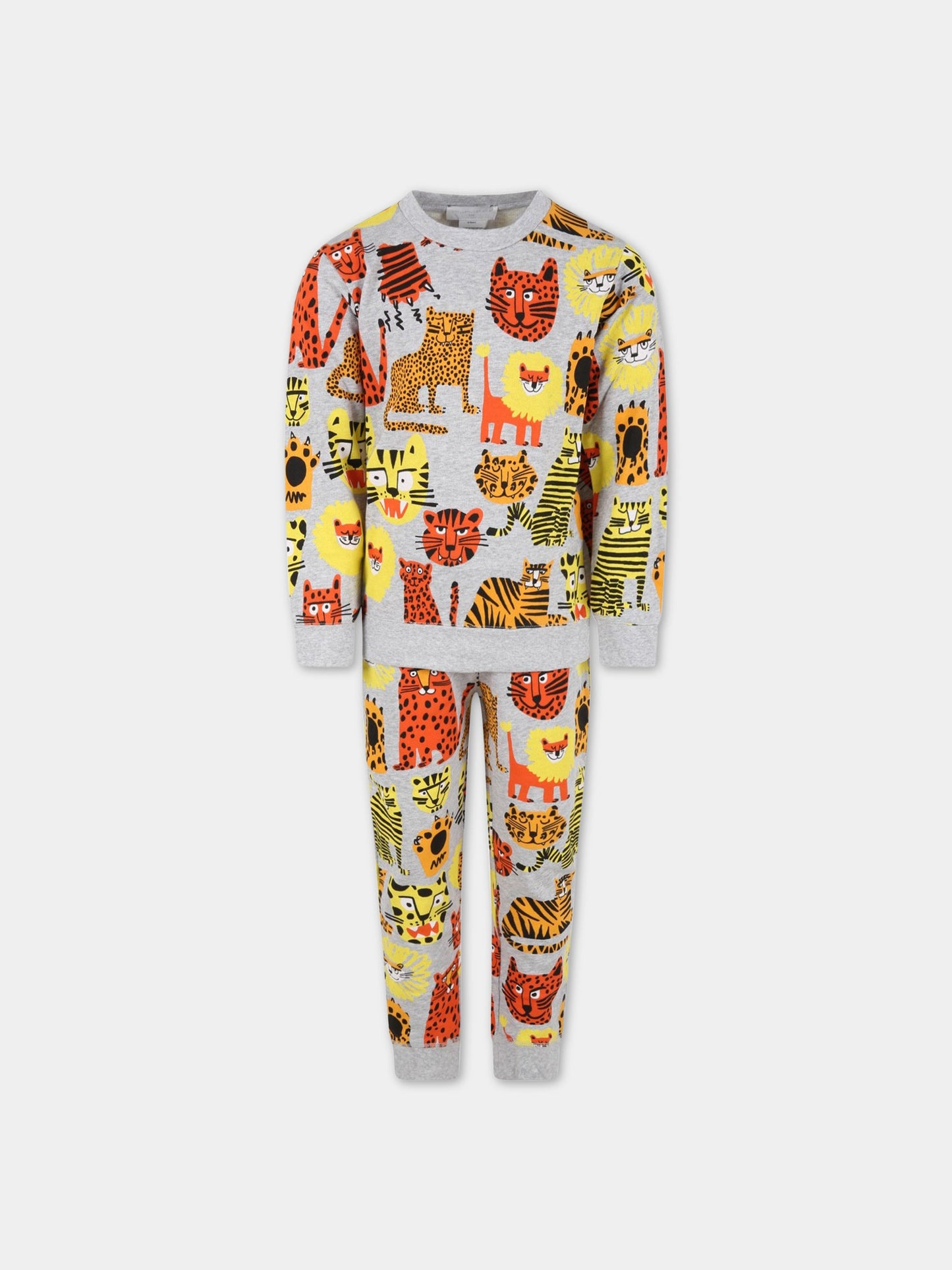 Tuta grigia per bambino con animali,Stella Mccartney Kids,602855 SQJ17 H142