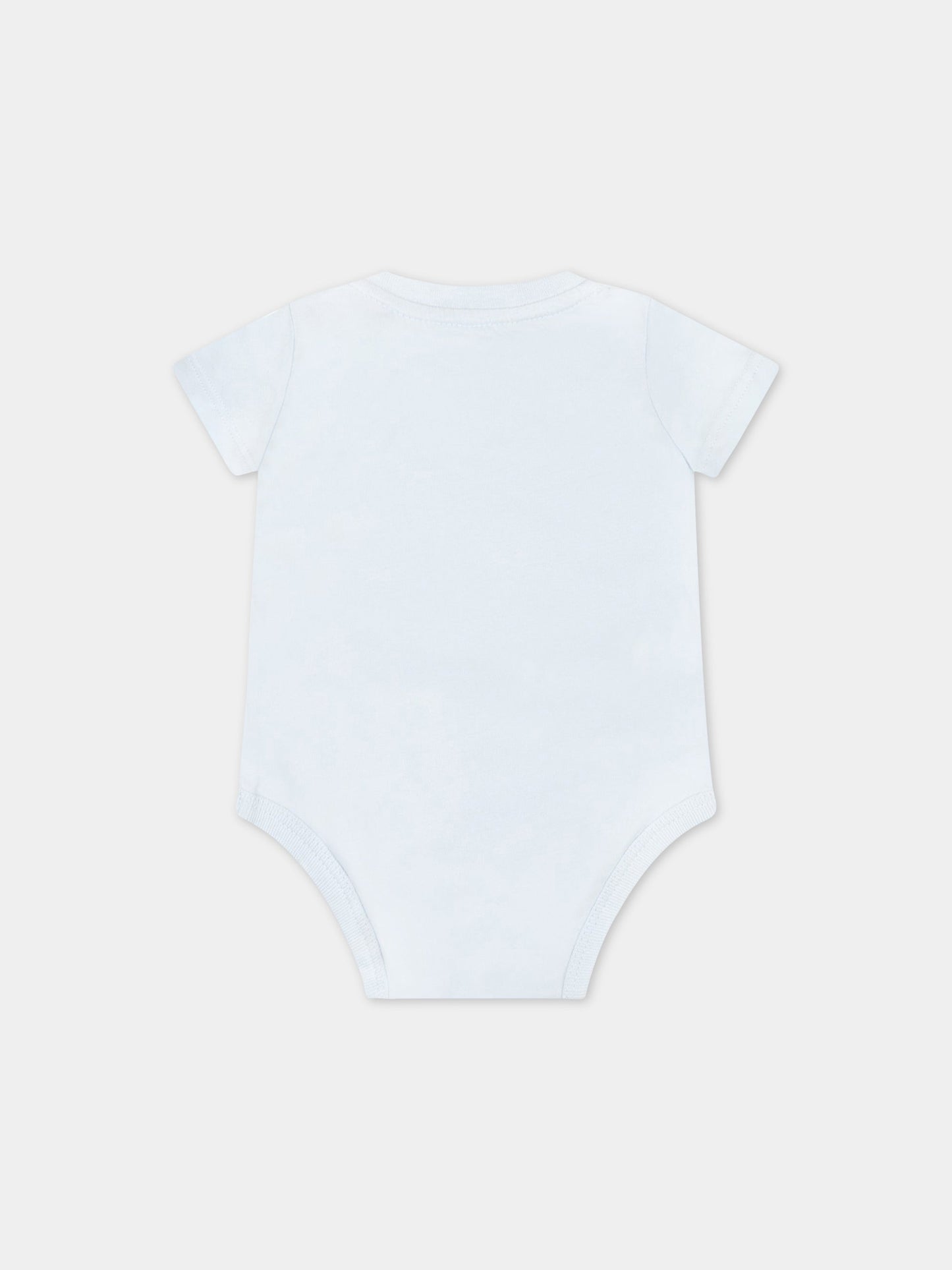 Body celeste per neonato con cavallino,Ralph Lauren Kids,850831002