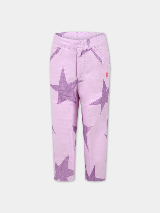 Pantalone lilla per bambina con stelle,The Animals Observatory,S22103 258