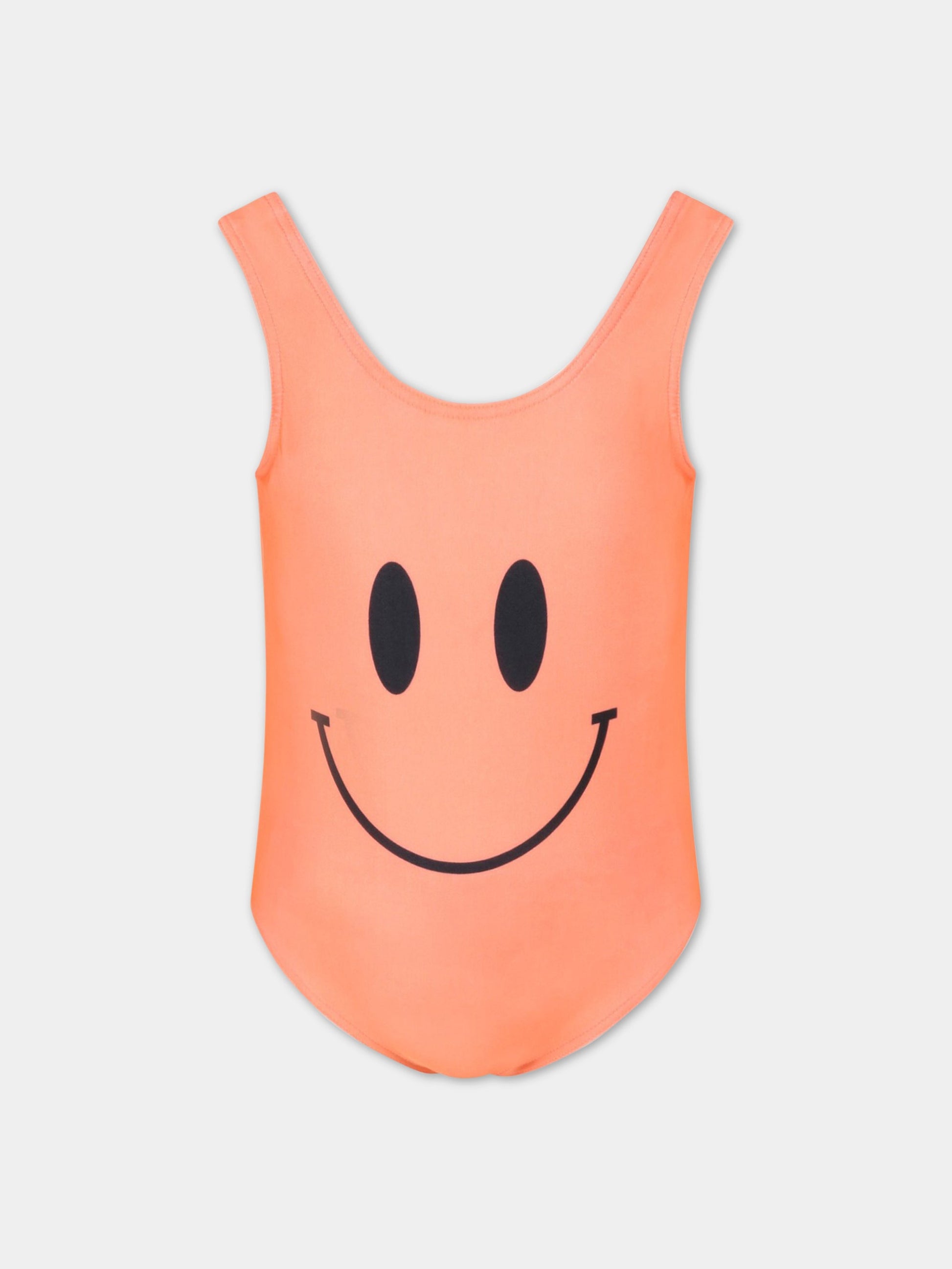 Costume arancione da bango per bambina con smile,Caroline Bosmans,1008-19-01 SMILEY FLUO ORANGE