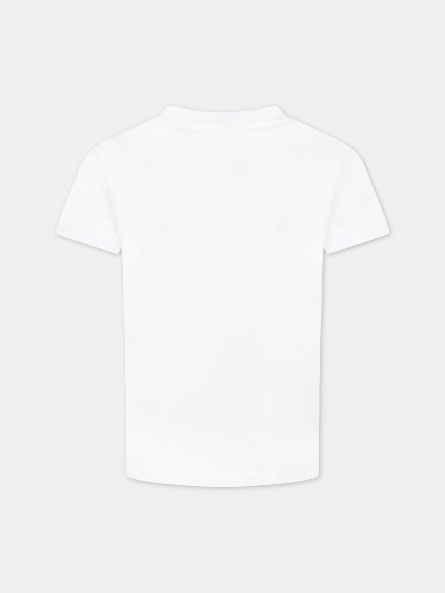 T-shirt bianca per bambino con disegni,Paul Smith Junior,P25131 10P