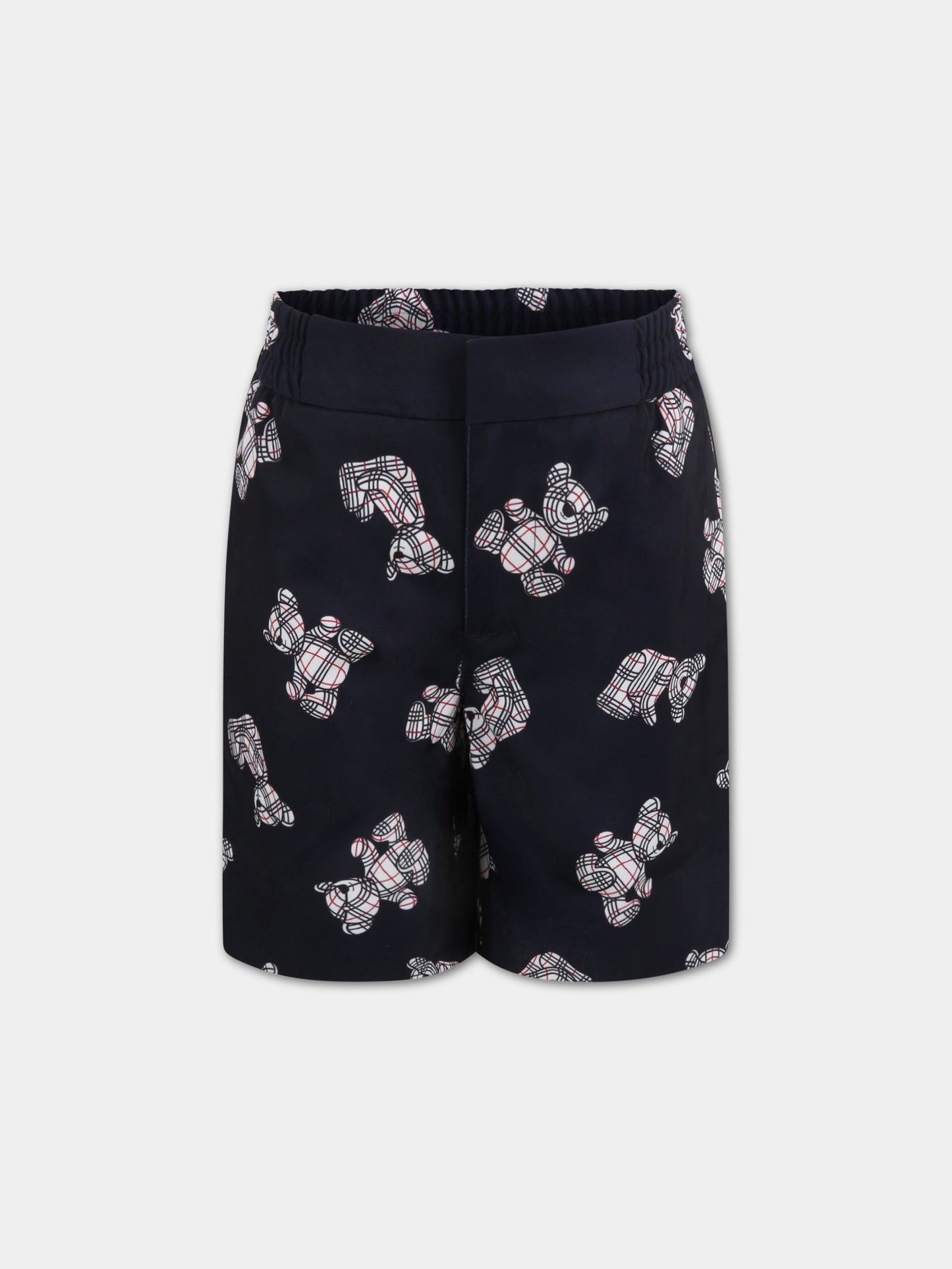 Shorts blu per bambino con iconico Teddy Bear,Burberry Kids,8053981