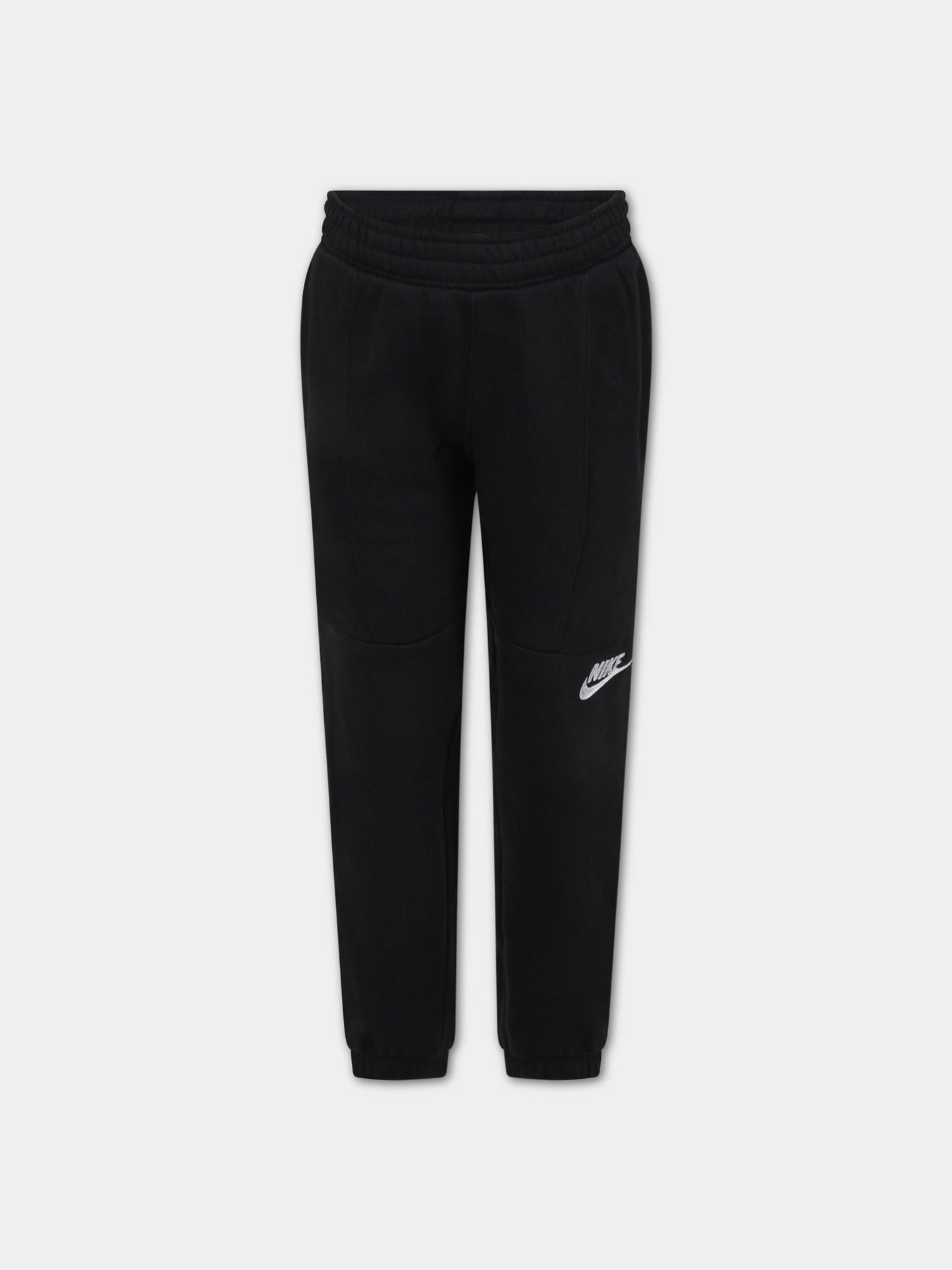 Pantaloni neri da tuta per bambinio con doppio logo bianco,Nike,86J797 023