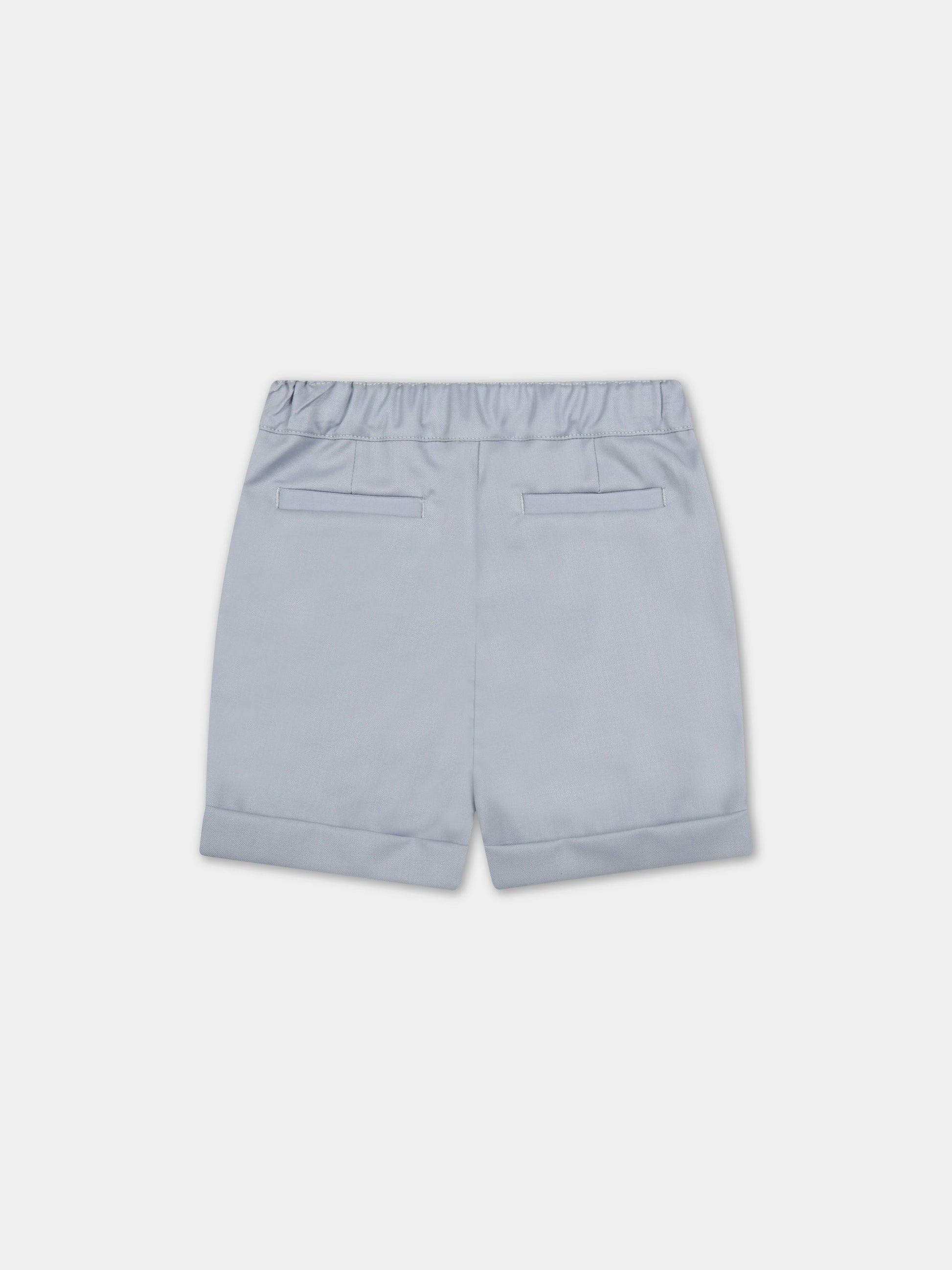 Short celeste per neonato,Balmain Kids,6R6509 I0089 607