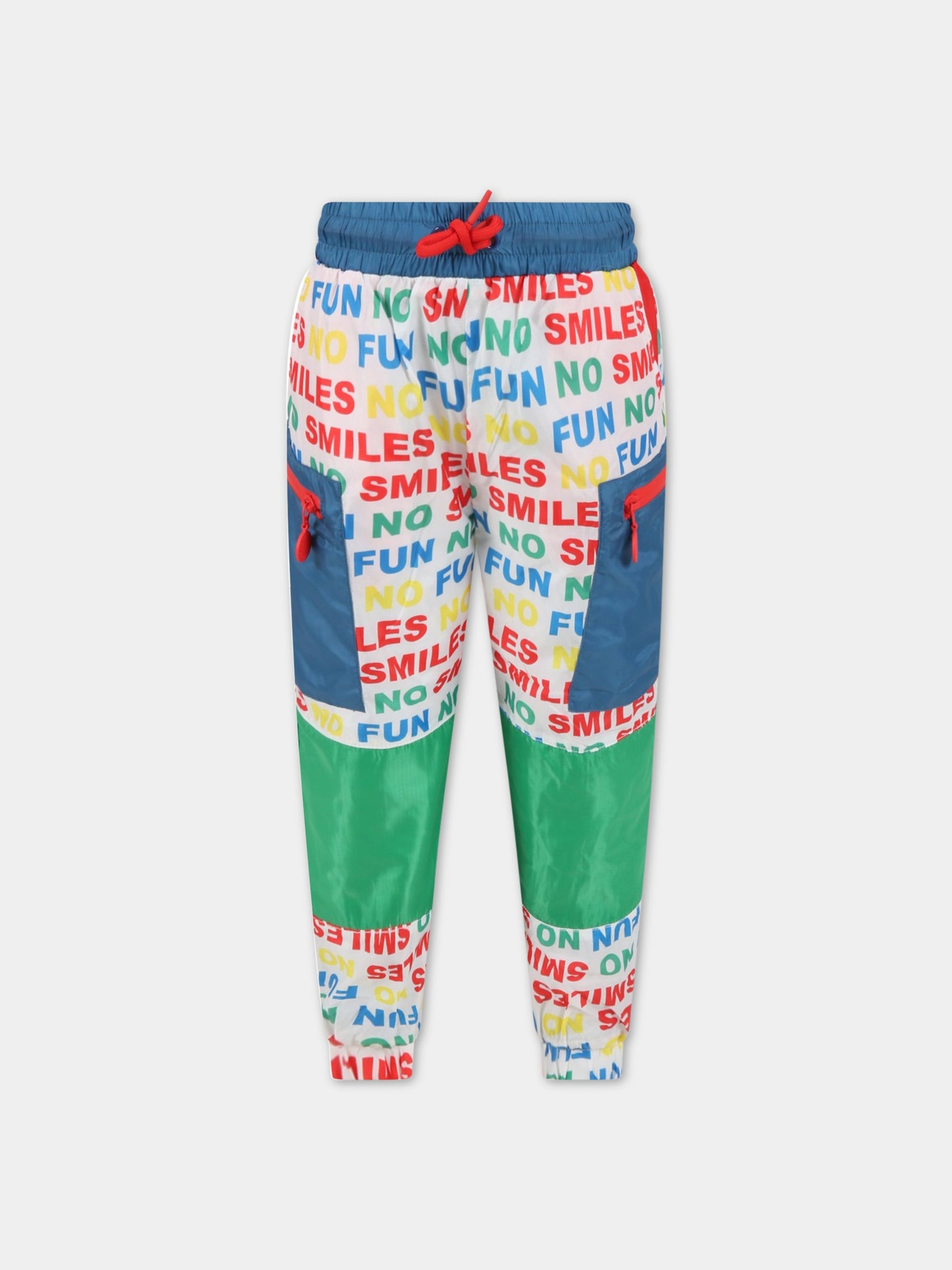 Pantalone multicolor per bambino con loghi,Stella Mccartney Kids,8R6Q80 Z0631 100MC