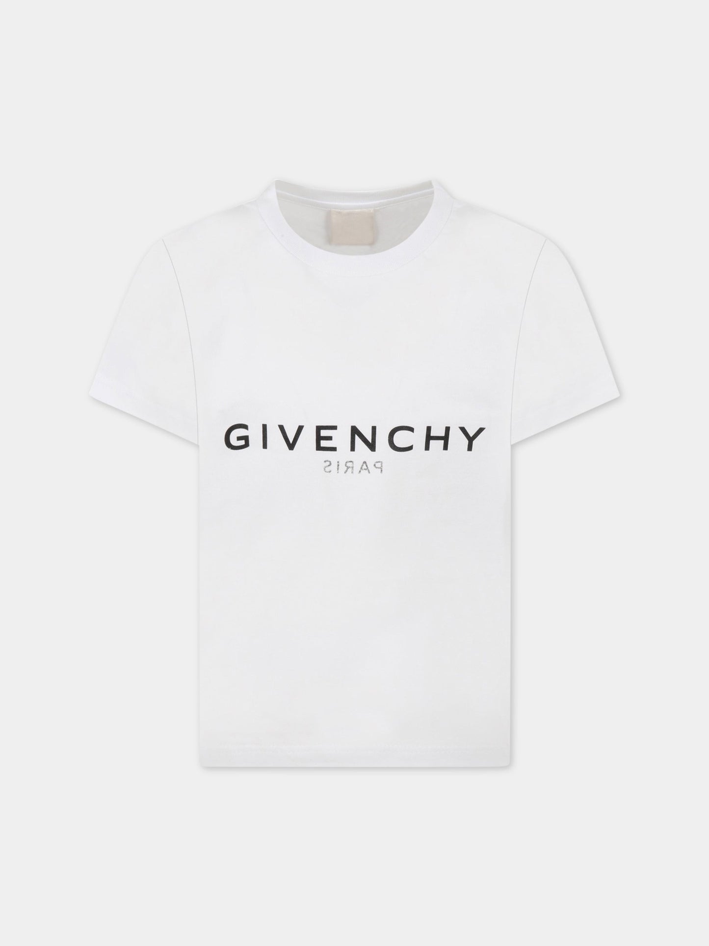 T-shirt bianca per bambini con logo,Givenchy Kids,H25370 10B