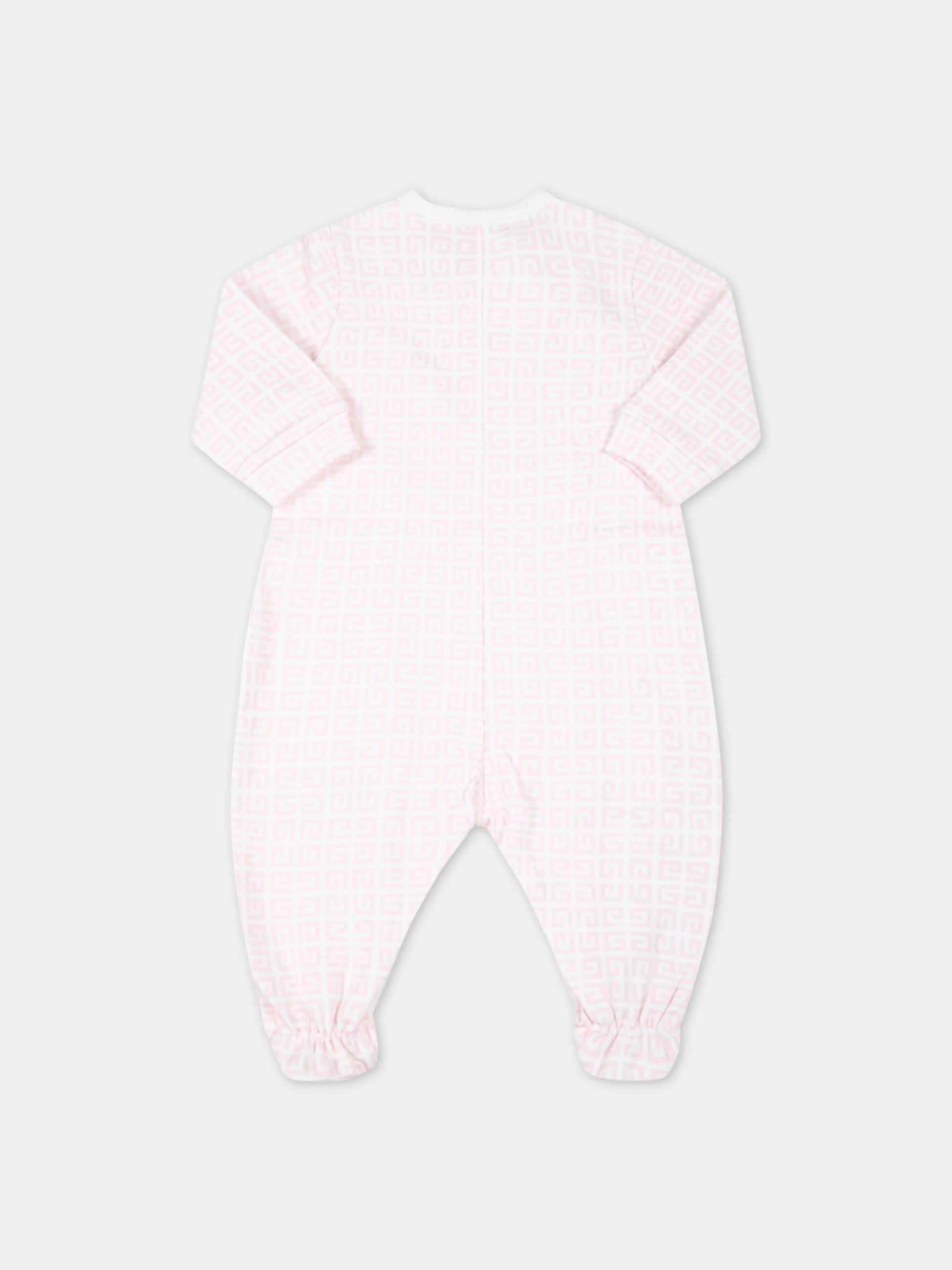 Tutina bianca per neonata con iconica G,Givenchy Kids,H97080 44Z