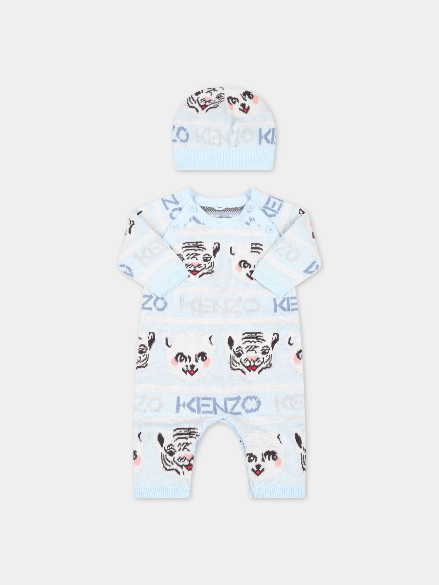 Set multicolor per neonato con animali,Kenzo Kids,K98083 78B