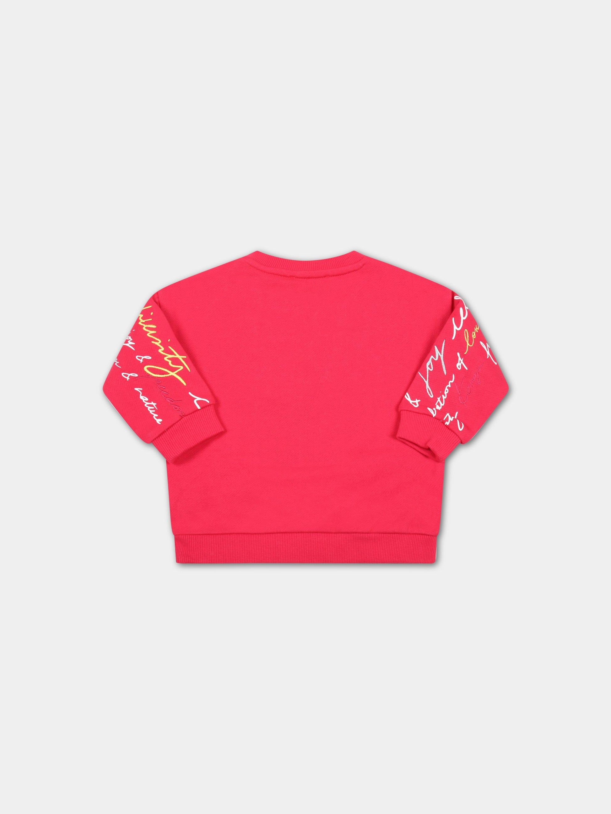 Felpa fucsia per neonata con tigre,Kenzo Kids,K05413 49F