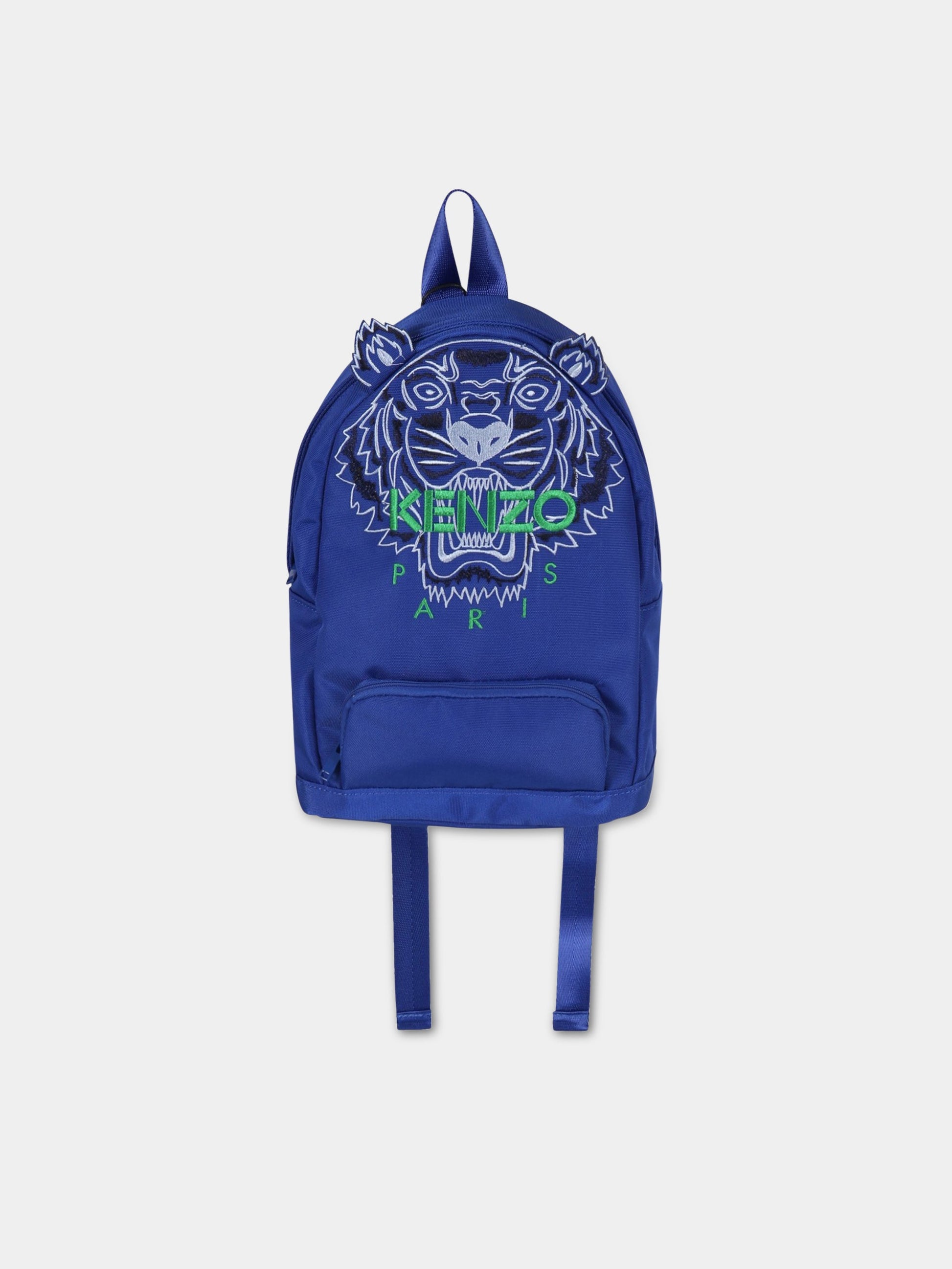 Zaino blu per bambini con tigre,Kenzo Kids,K00031 829