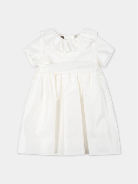 Vestito bianco per neonata,Little Bear,5221 LATTE