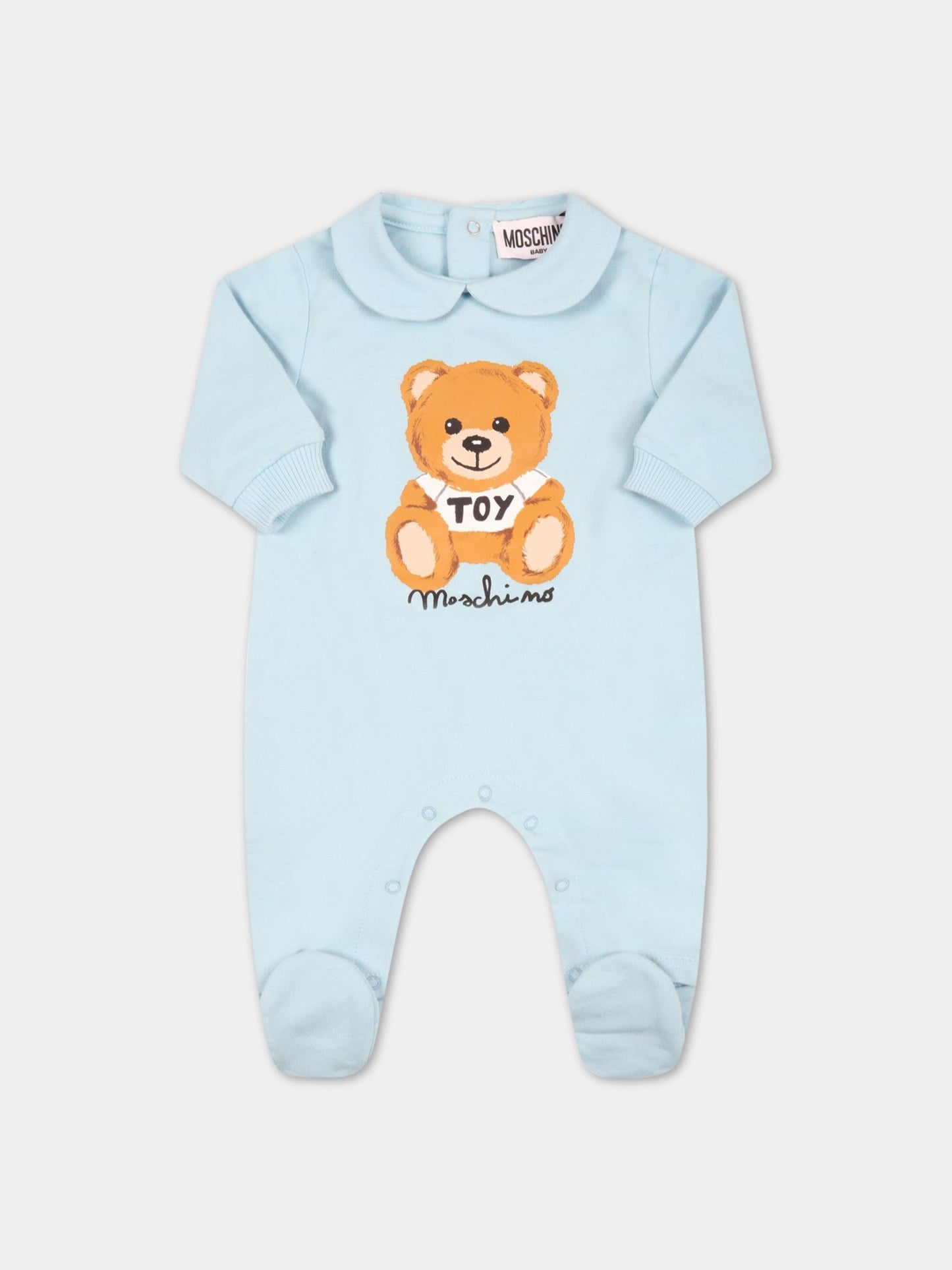 Tutina celeste per neonato con Teddy Bear,Moschino Kids,MUY04A LDA14 40304