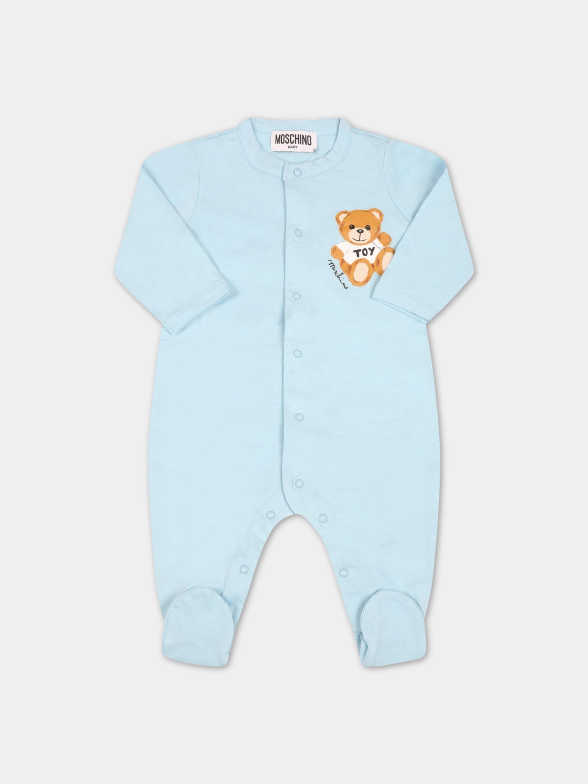 Set celeste per neonato con teddy bear,Moschino Kids,MUY048 LAB48 82578