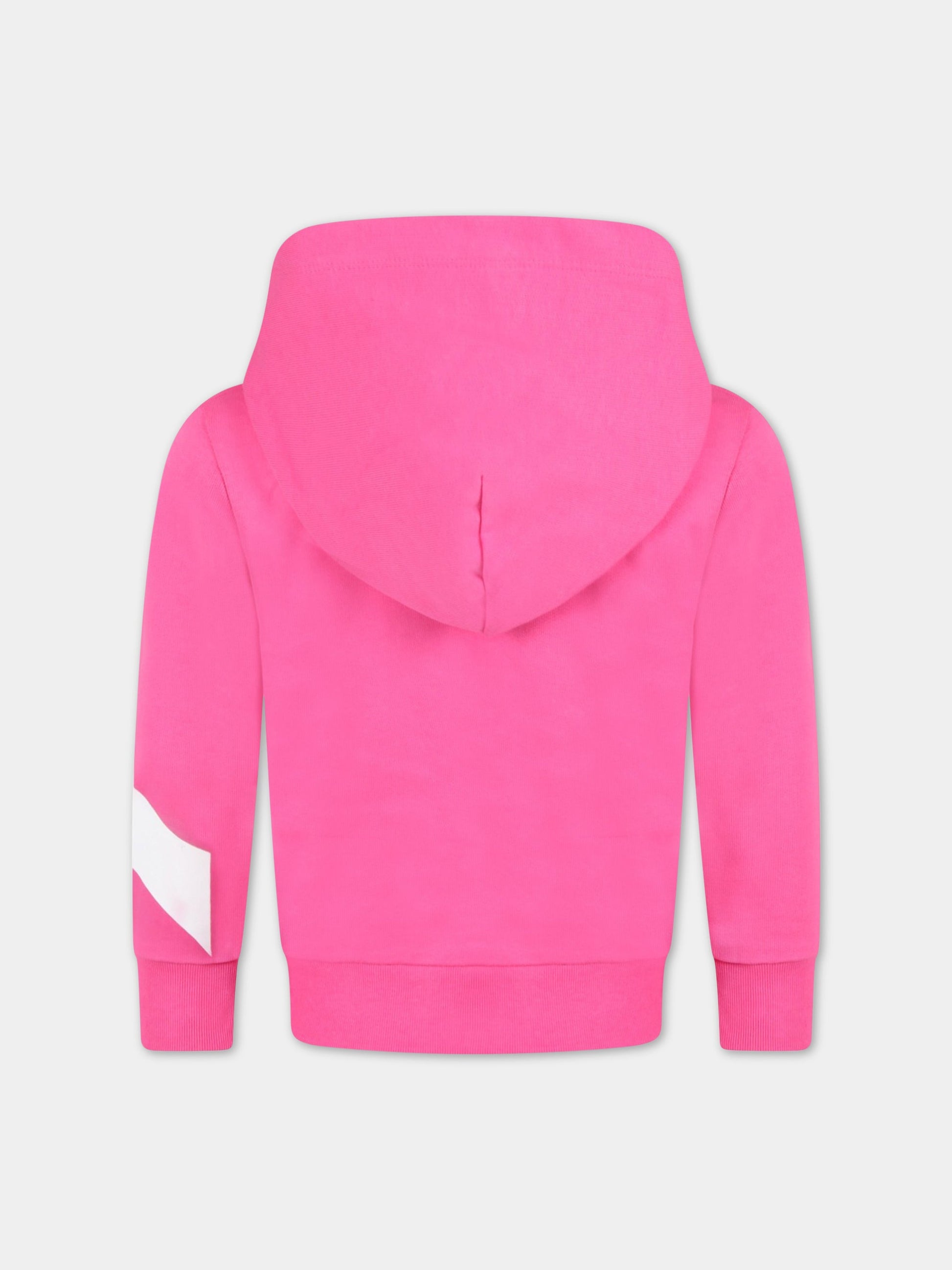 Felpa fucsia per bambina con logo,N°21 Kids,N21073 N0155 N21S67F 0N306