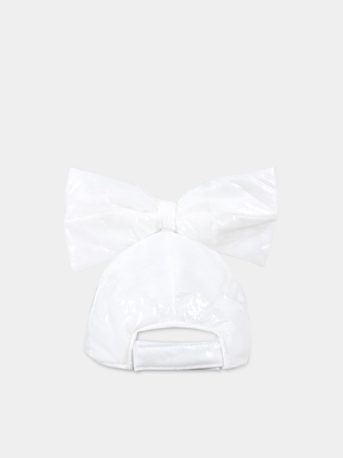 Cappello bianco per bambina con fiocco,Caroline Bosmans,9101-05-15 CLOUD WHITE