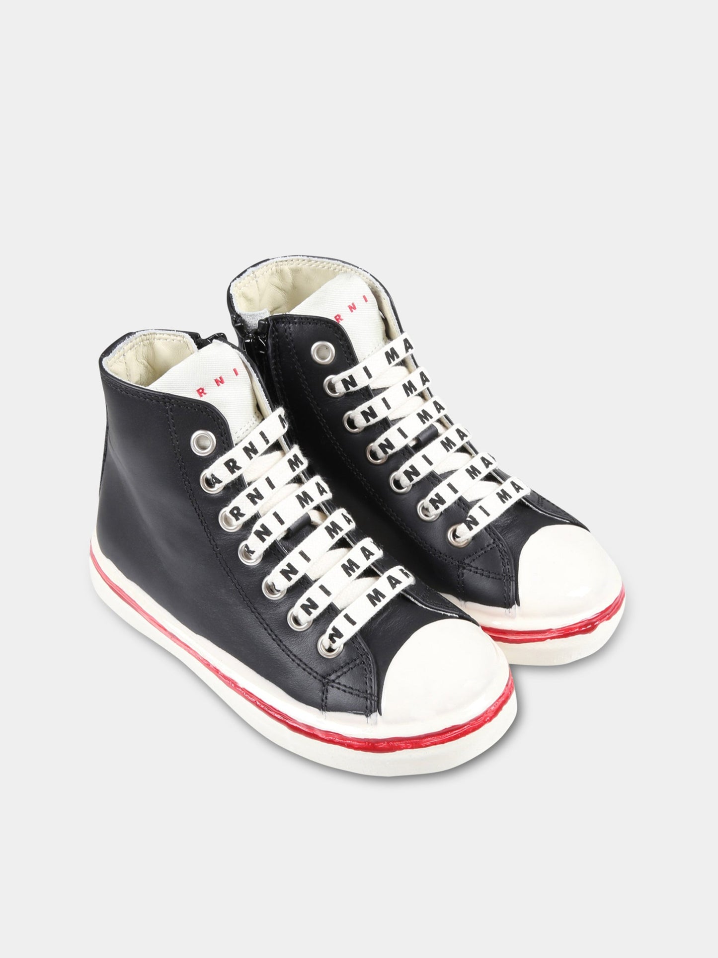 Sneakers nere per bambini con loghi,Marni Kids,71606 1