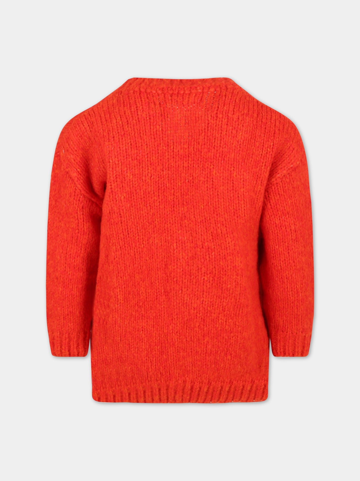 Cardigan rosso per bambini con gatto,Bobo Choses,222AC115