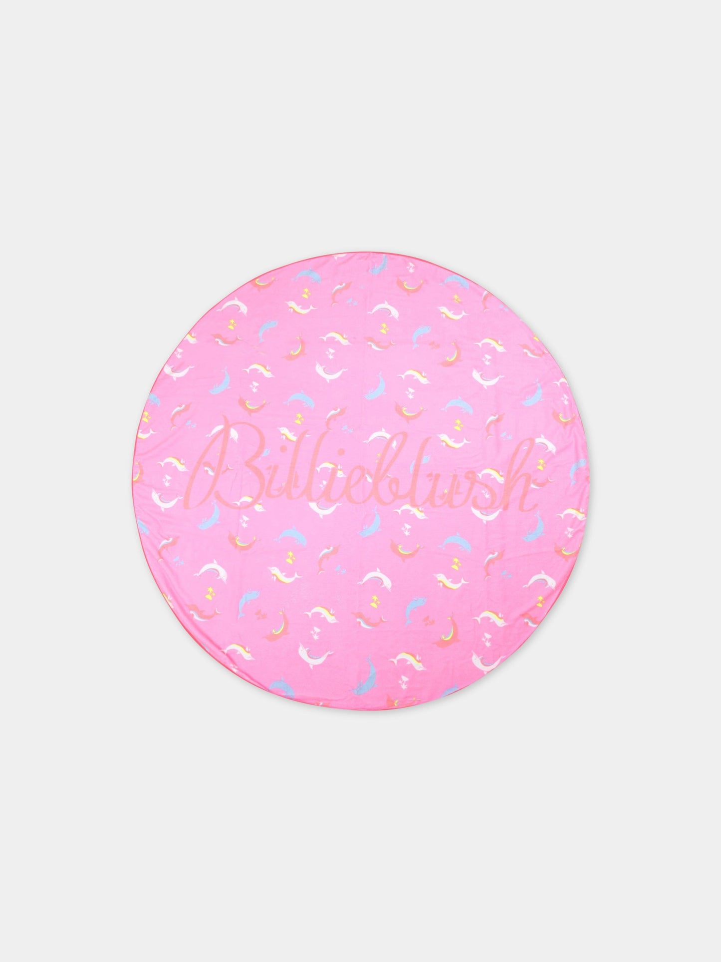 Telo mare rosa per bambina con logo,Billieblush,U10395 Z40