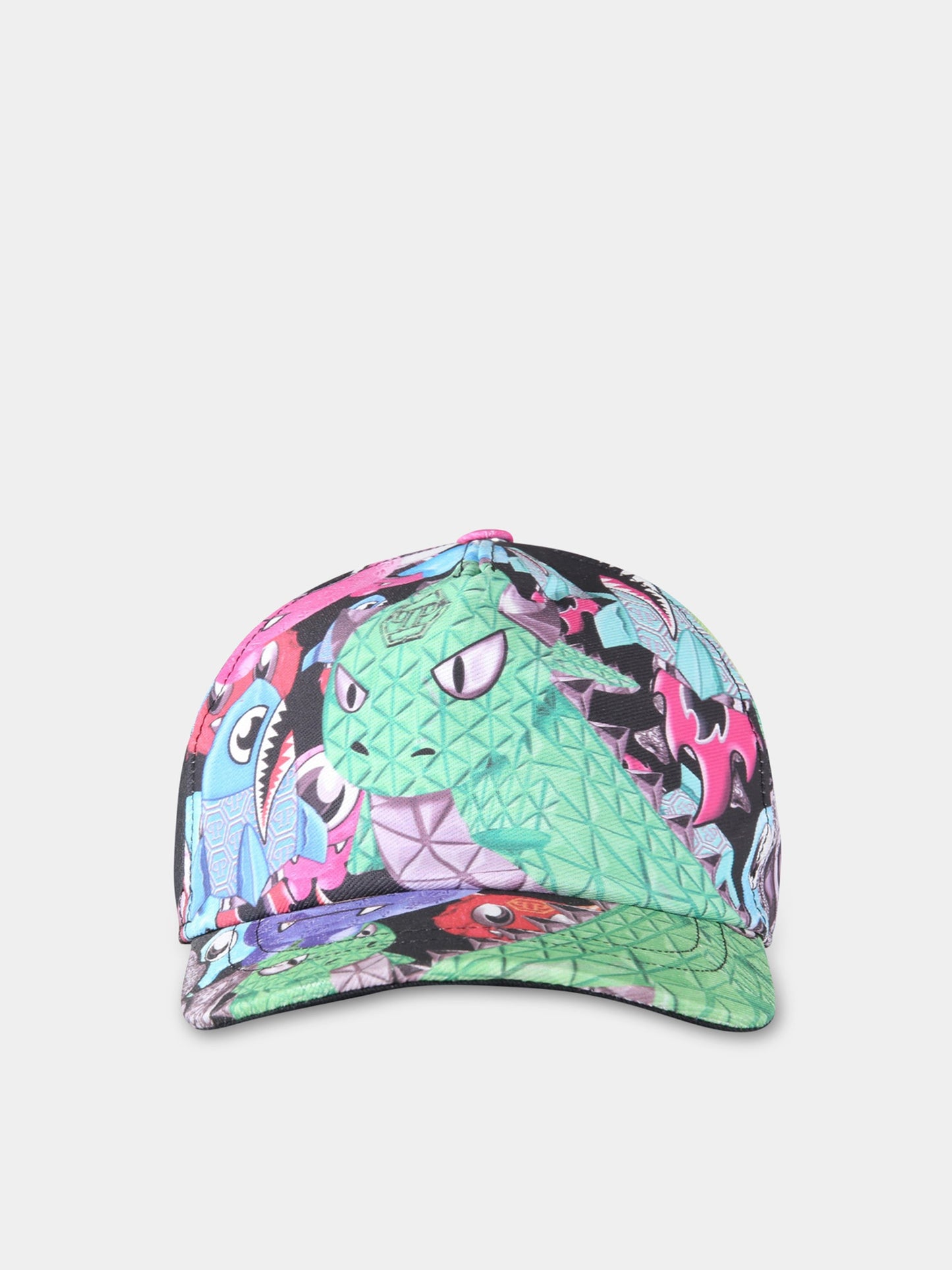 Cappello multicolor per bambino con mostri,Philipp Plein Junior,2NX002 LOB09 MONSTERS