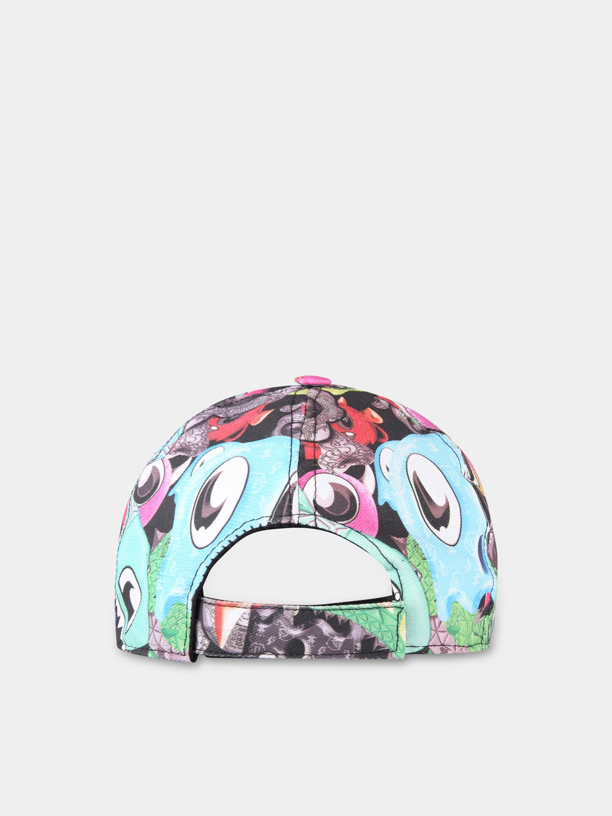 Cappello multicolor per bambino con mostri,Philipp Plein Junior,2NX002 LOB09 MONSTERS