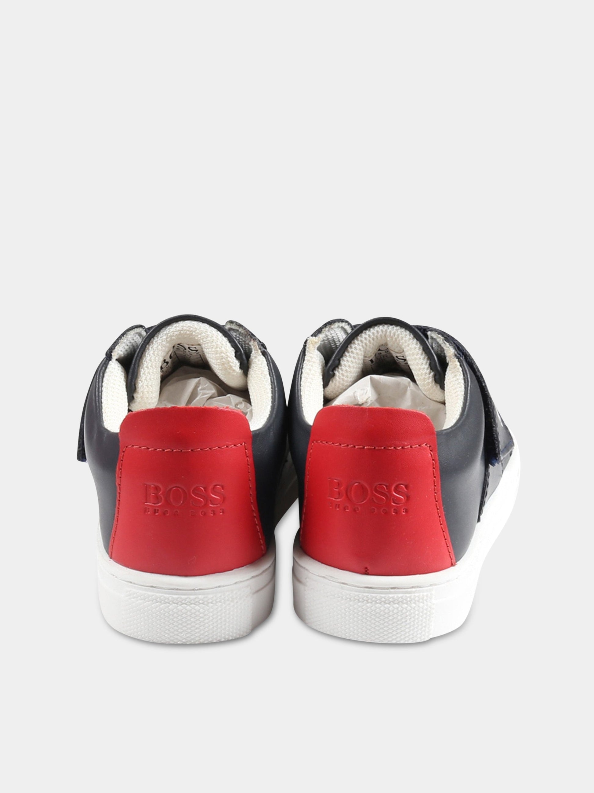 Sneakers blu per bambino con logo,Hugo Boss,J09158 849